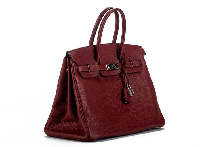 Hermès Birkin 35 Rouge Pivoine Bag GHW