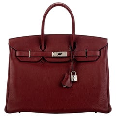 Hermes Birkin 35 Rouge H Clemence