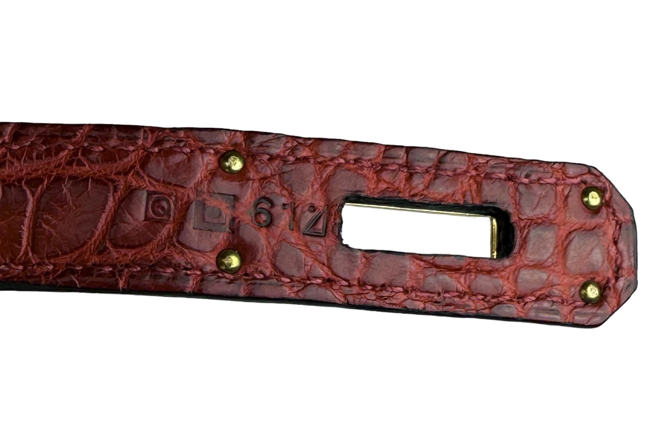 Hermes Birkin 35 Rouge H Red Matte Alligator Gold Hardware 4
