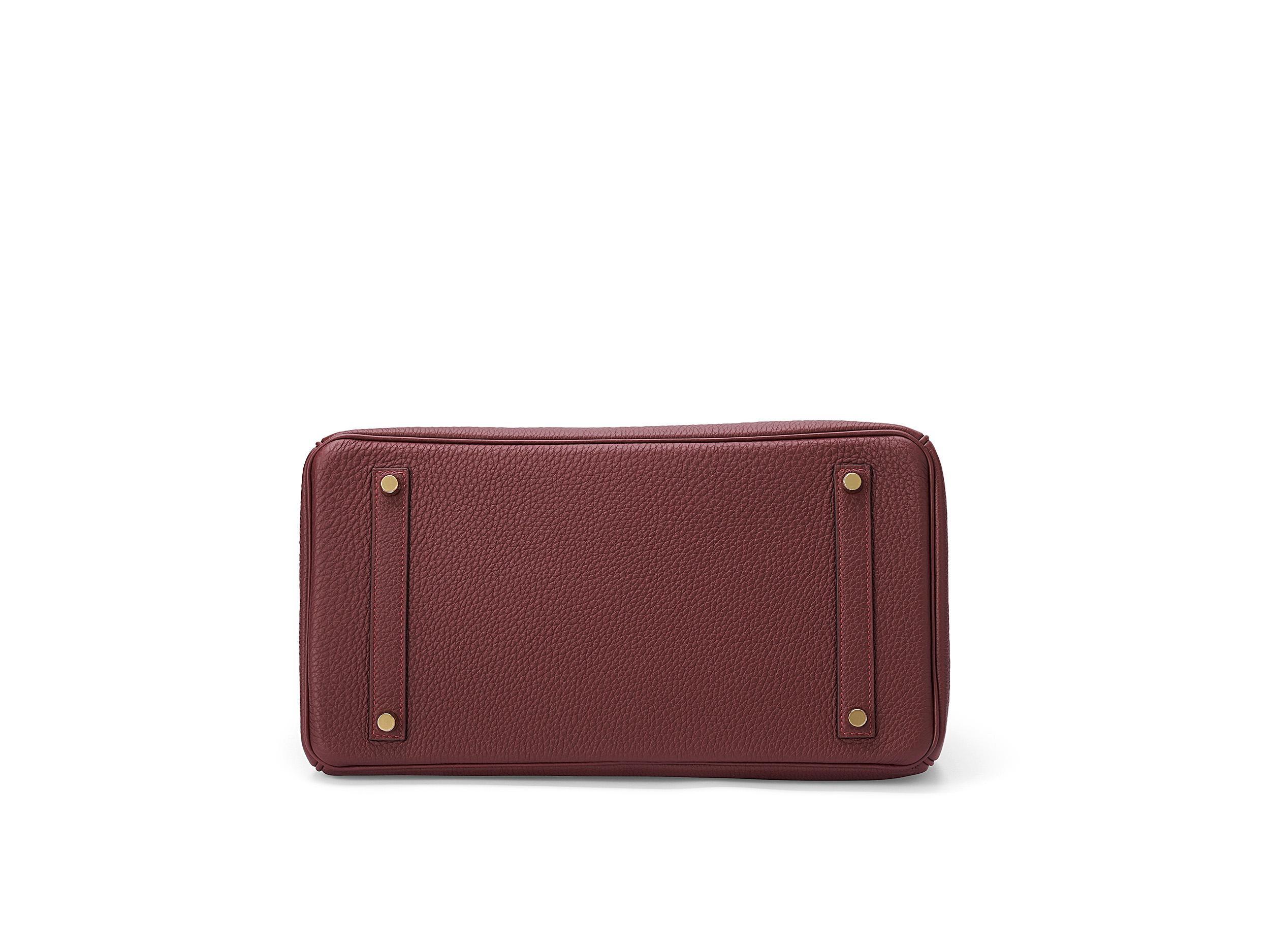 Hermès Birkin 35 Rouge H Togo Gold Hardware In New Condition For Sale In Berlin, DE