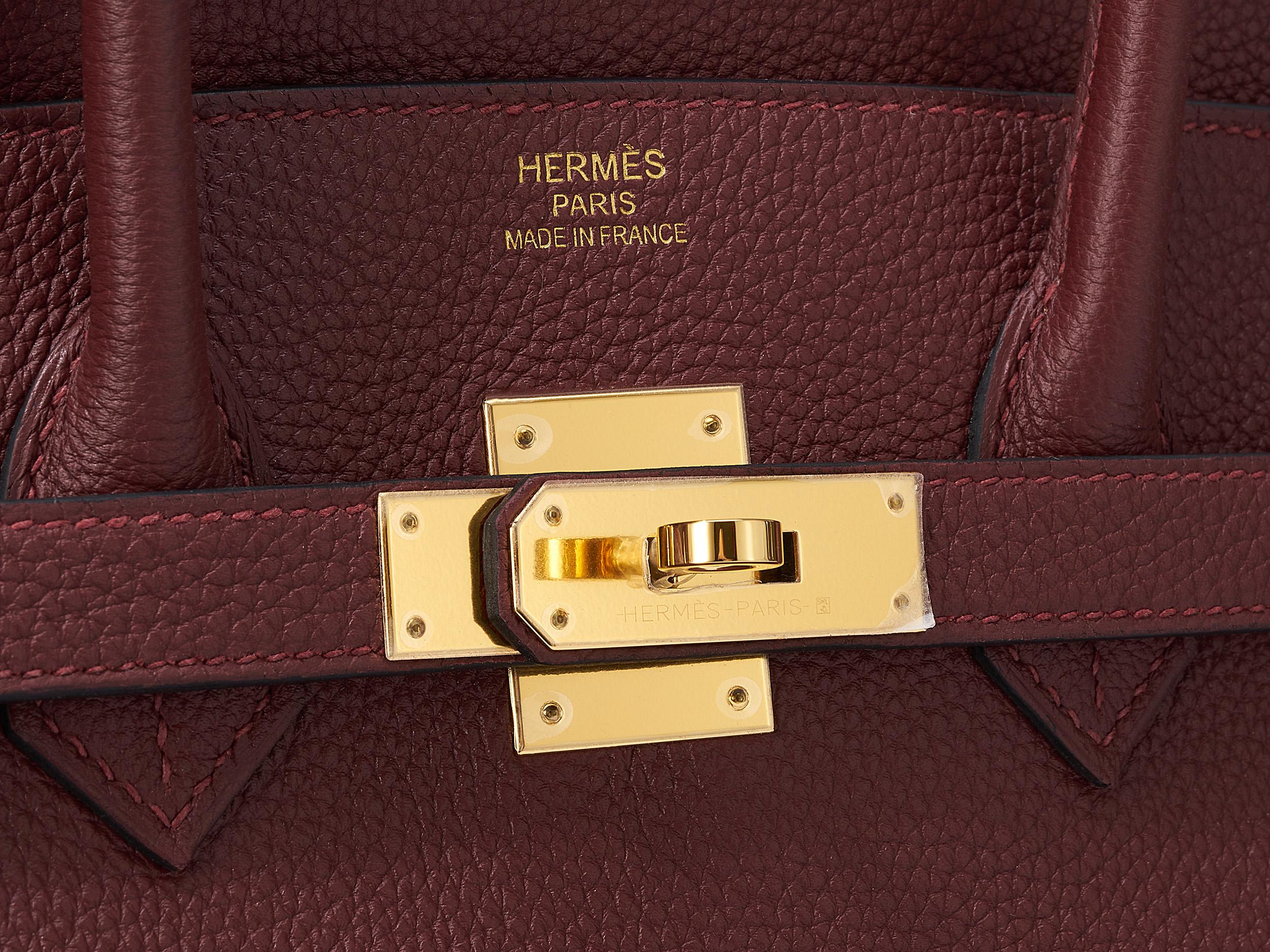 Hermès Birkin 35 Rouge H Togo Gold Hardware For Sale 1