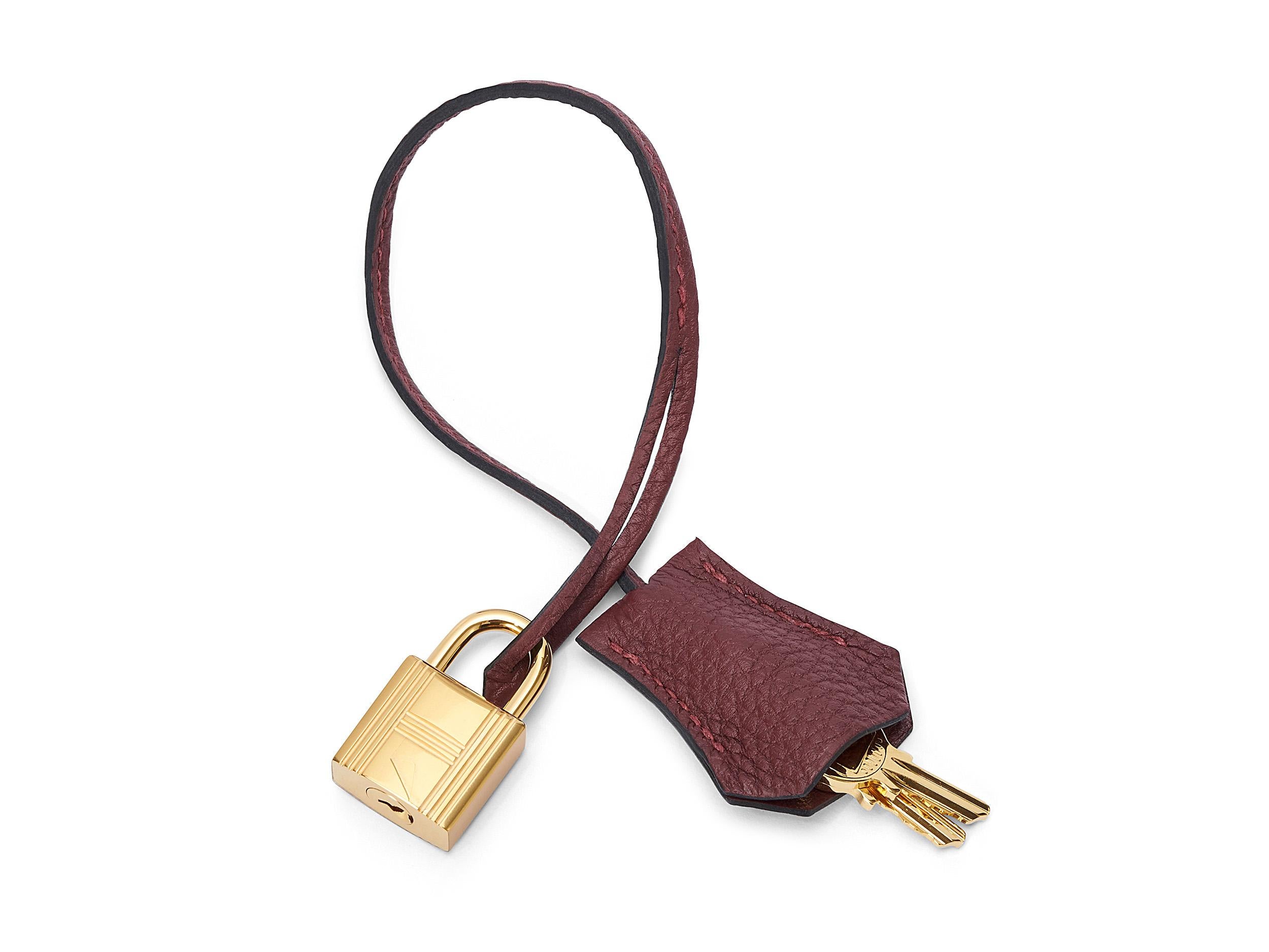 Hermès Birkin 35 Rouge H Togo Gold Hardware For Sale 4