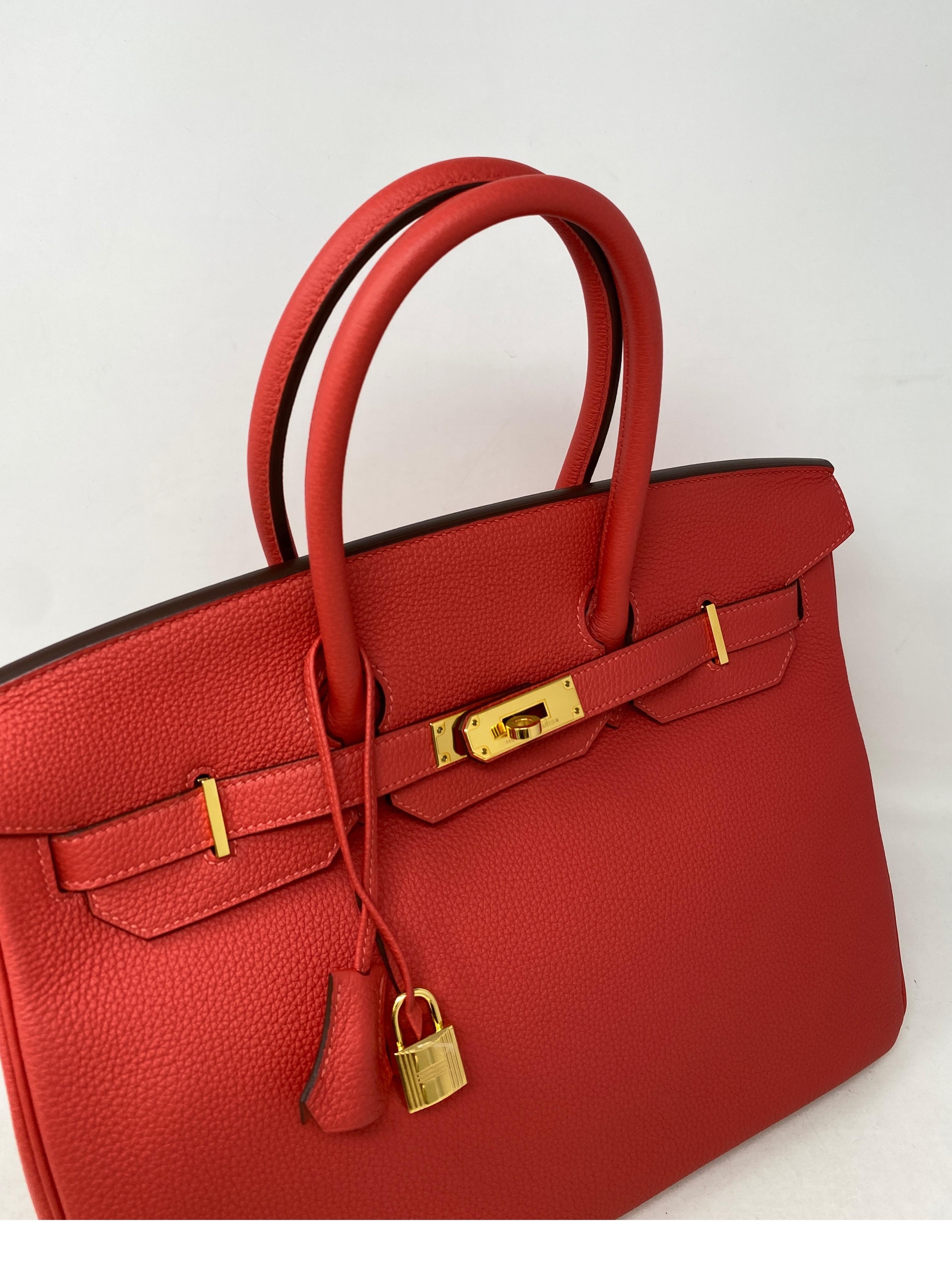 Hermes Birkin 35 Rouge Pivoine Bag 8