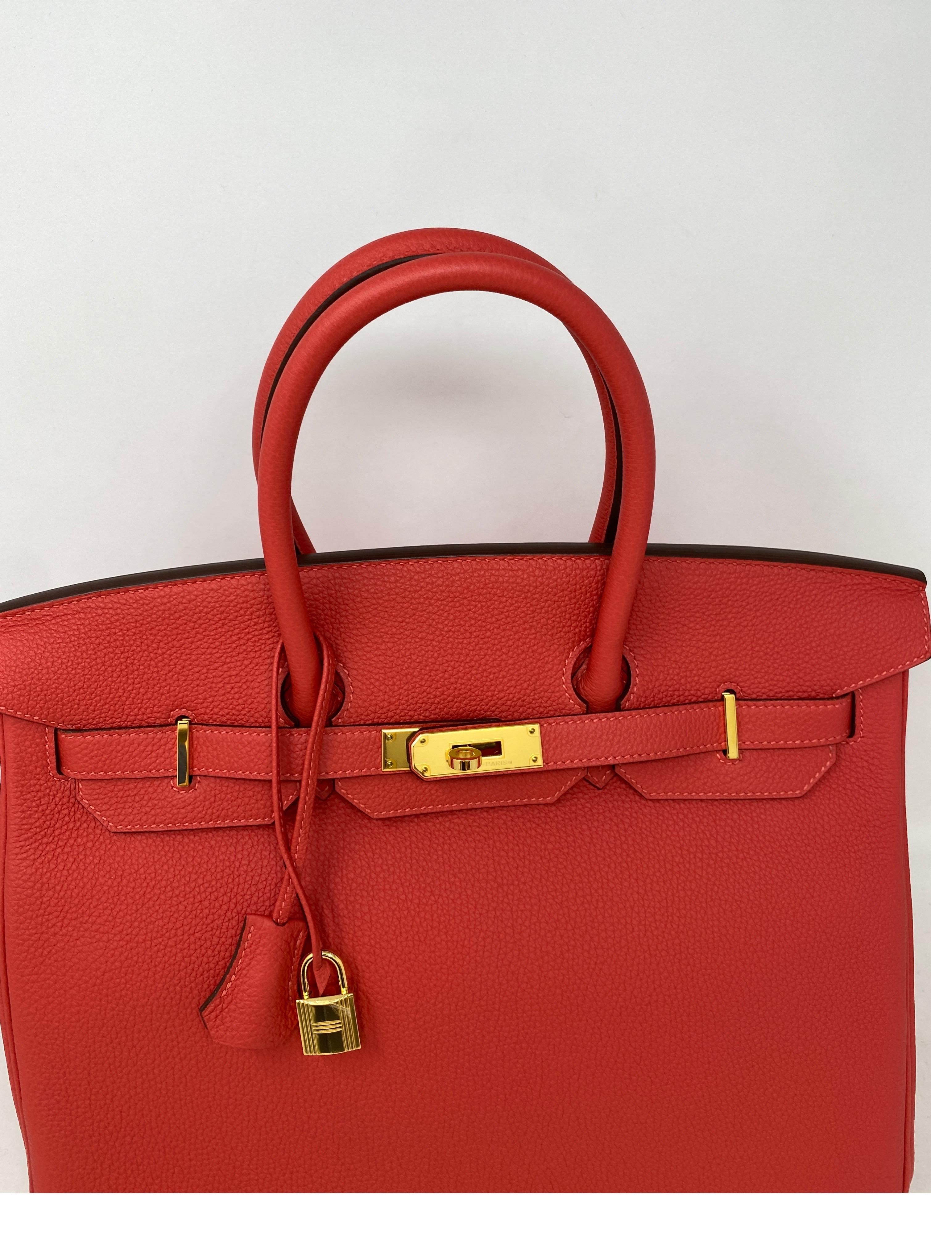 Hermes Birkin 35 Rouge Pivoine Bag 9