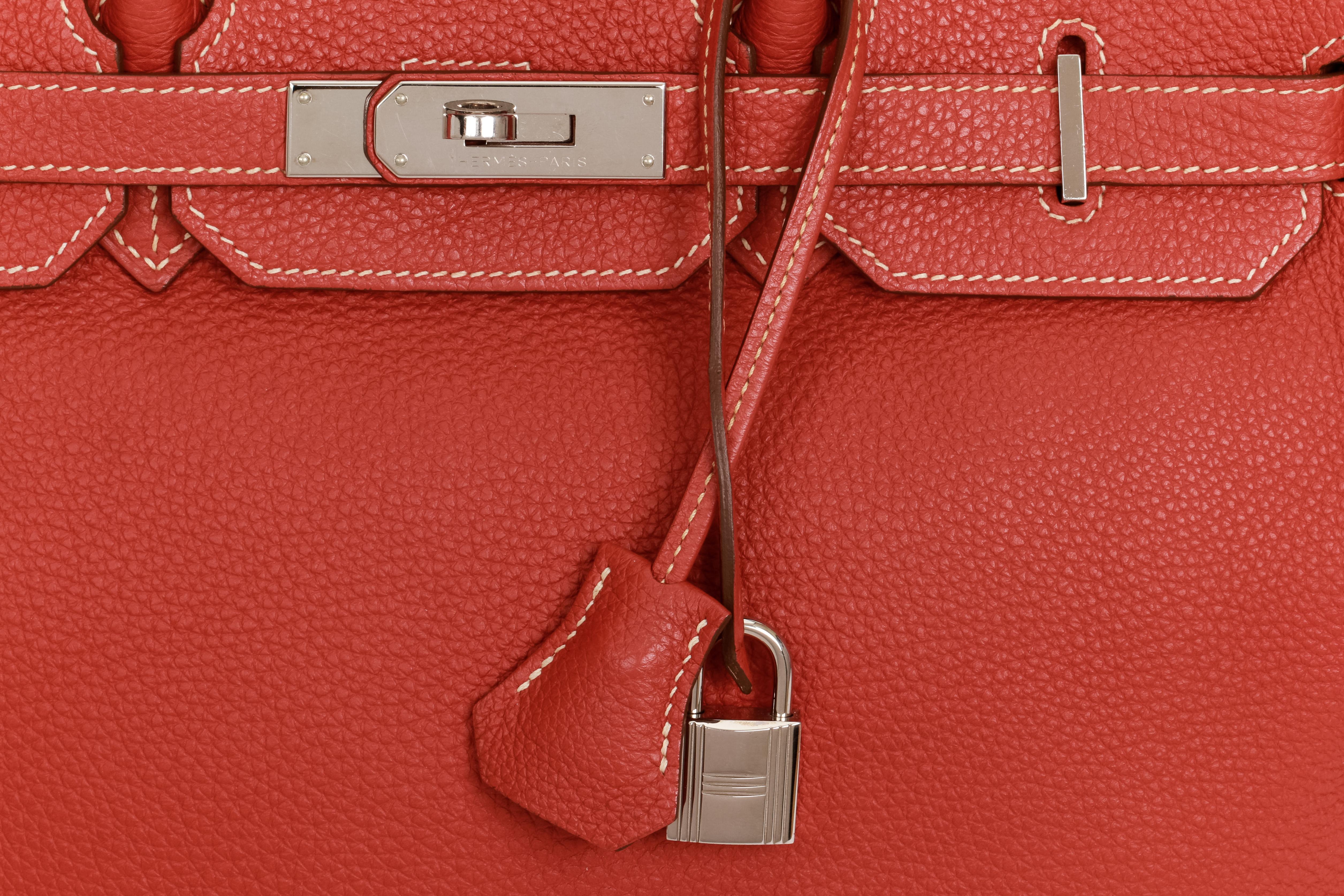 Women's or Men's Hermes Birkin 35 Sanguigne Clemence PH Bag