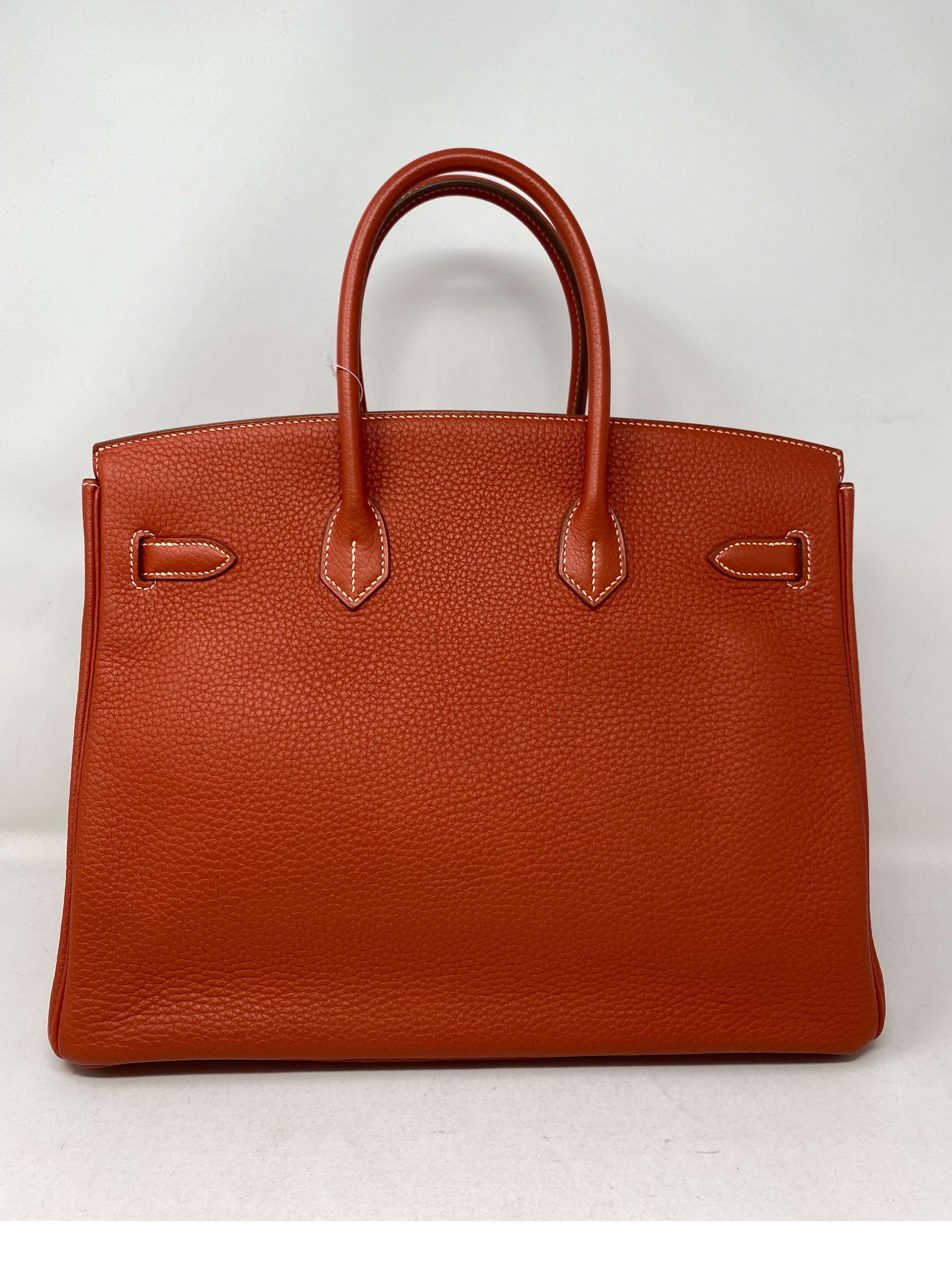 Red Hermes Birkin 35 Sanguine Bag