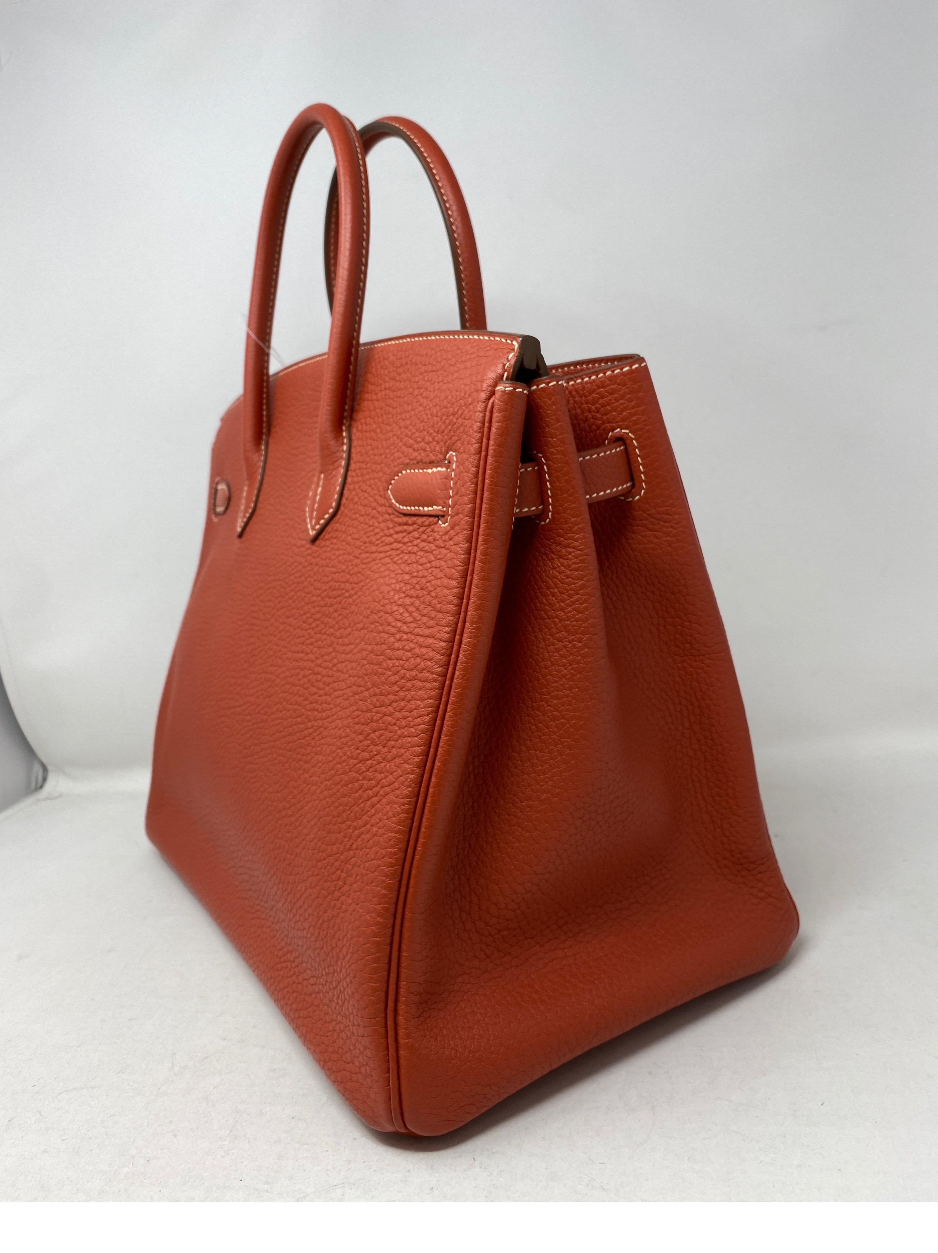 Hermes Birkin 35 Sanguine Bag In Excellent Condition In Athens, GA