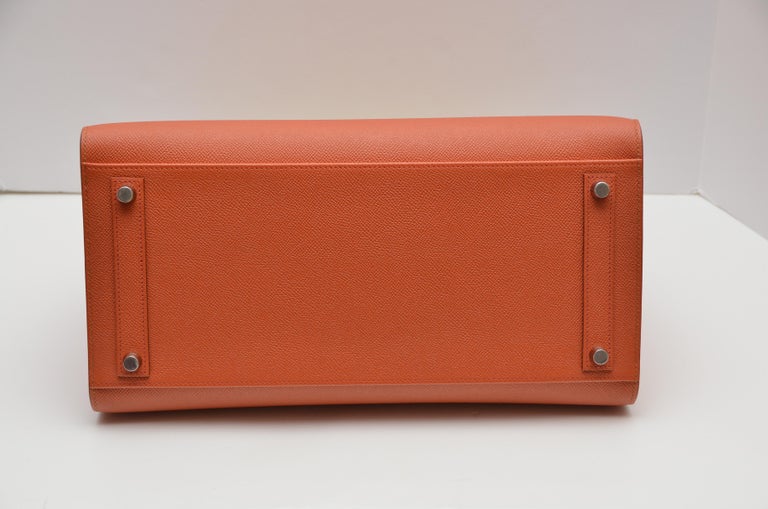 Hermès Birkin 35 Orange Epsom Palladium Hardware PHW