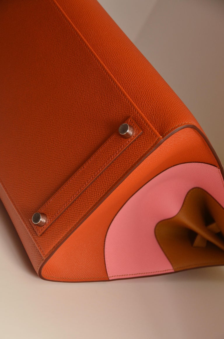 Hermes Sunrise Birkin Sellier Bag Multicolor Epsom with Palladium Hardware  35 - ShopStyle