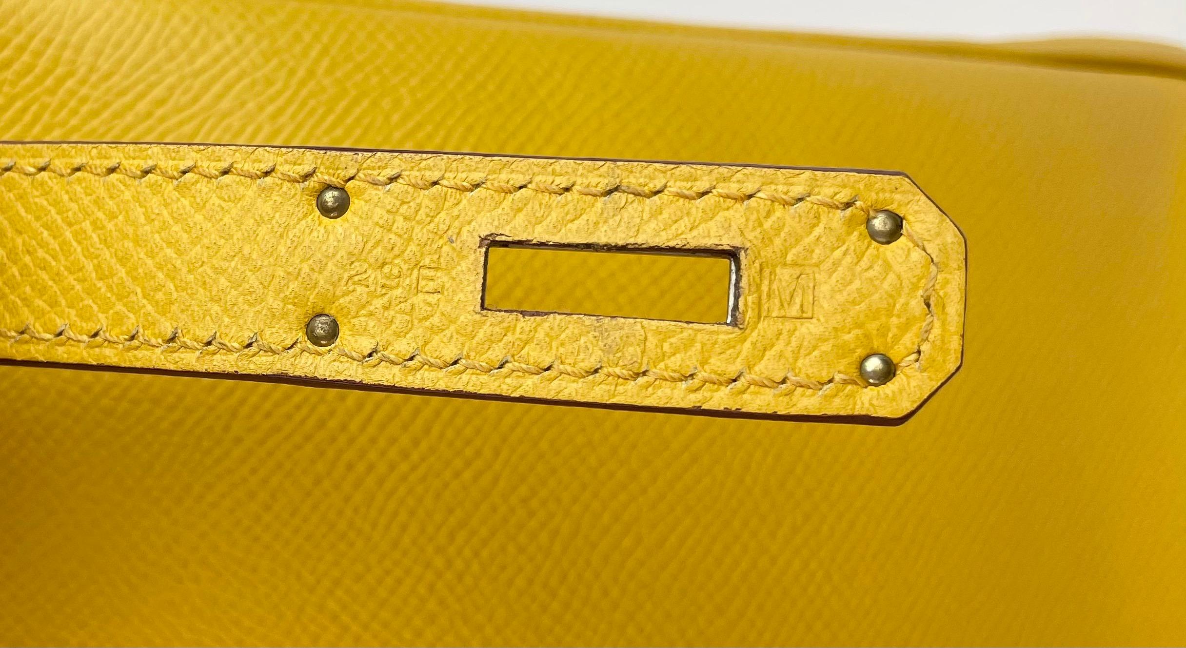 Hermes Birkin 35 Soleil Yellow Epsom Leather Palladium Hardware  5