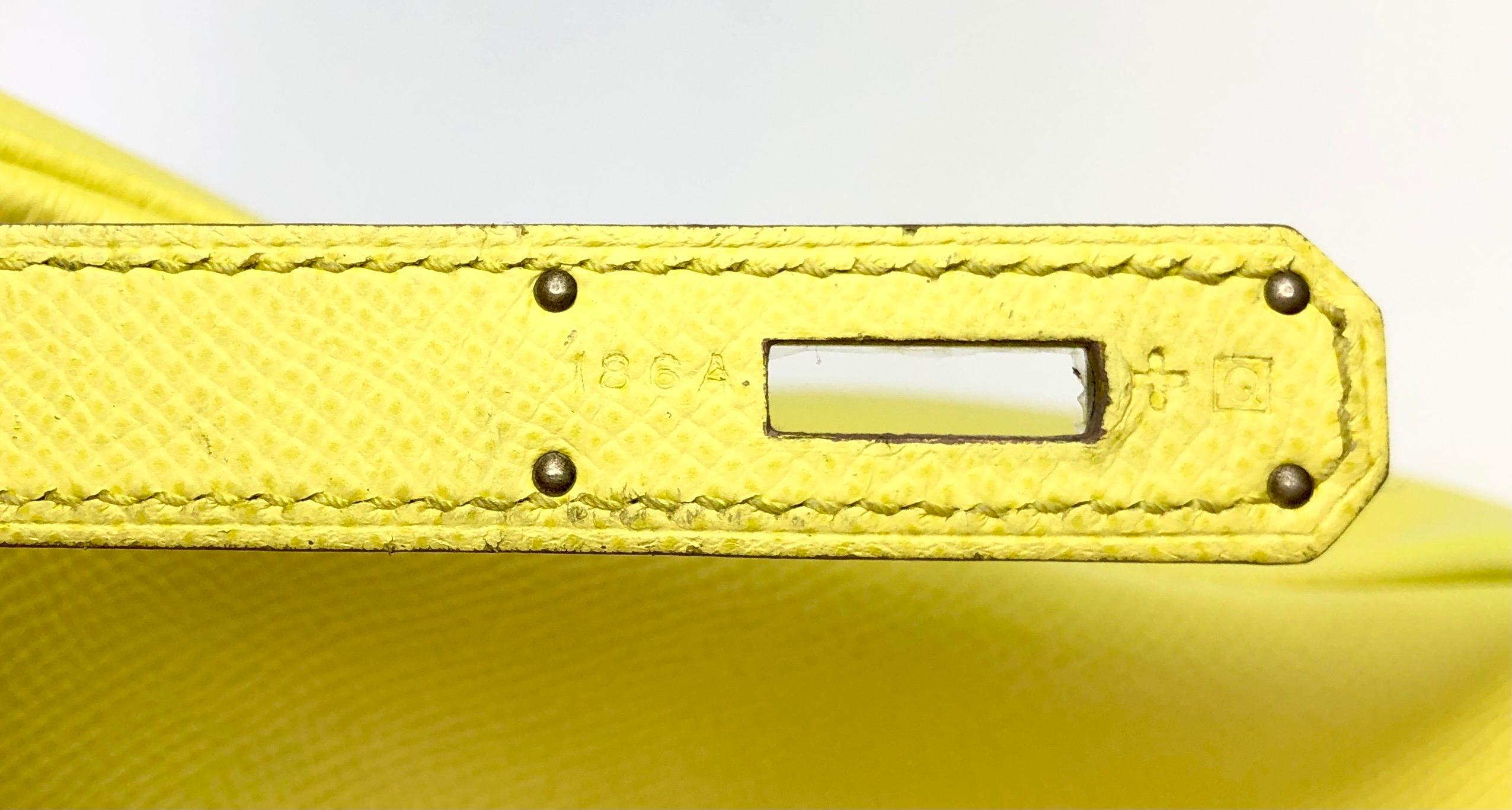 Women's or Men's Hermes Birkin 35 Soufre Yellow Epsom Palladium Hardware 