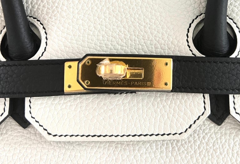 Hermes Birkin 35 Special Order PANDA White Black Noir Togo Leather Gold  Hardware For Sale at 1stDibs