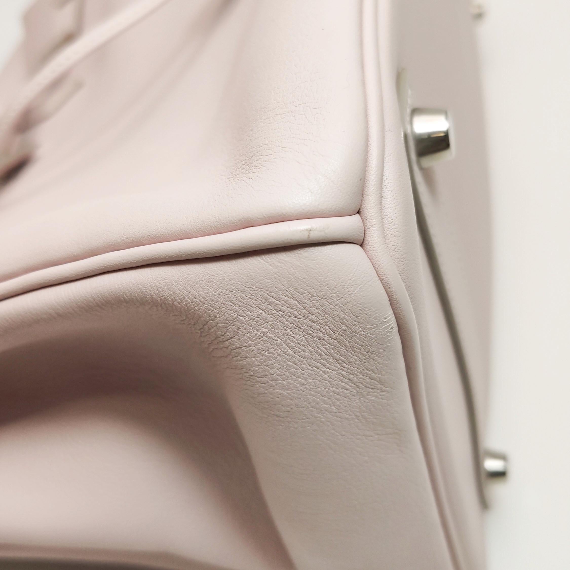 Hermès Birkin 35 Swift Leather P1 Rose Eglantine Palladium Hardware 2008 For Sale 7