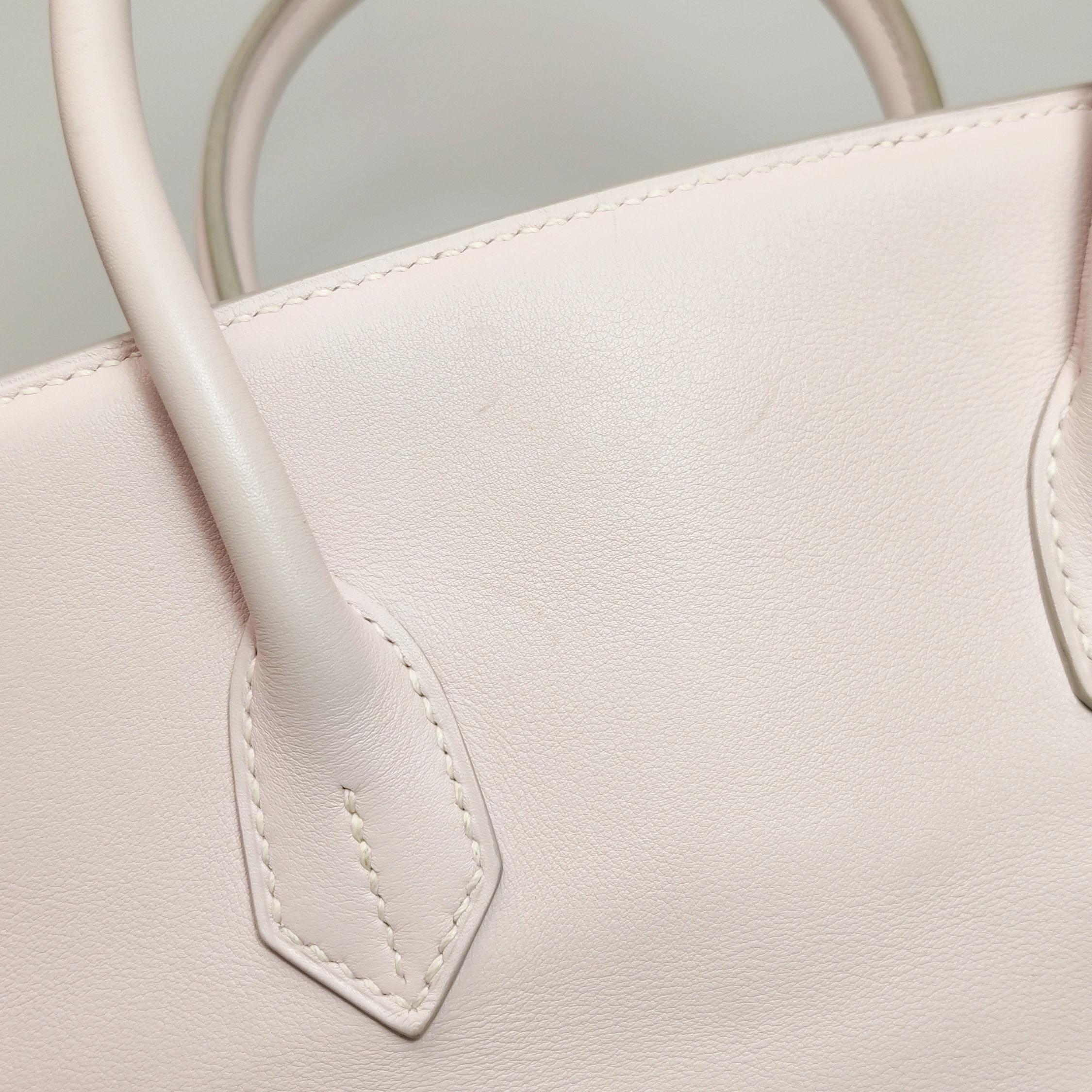 Hermès Birkin 35 Swift Leather P1 Rose Eglantine Palladium Hardware 2008 For Sale 8