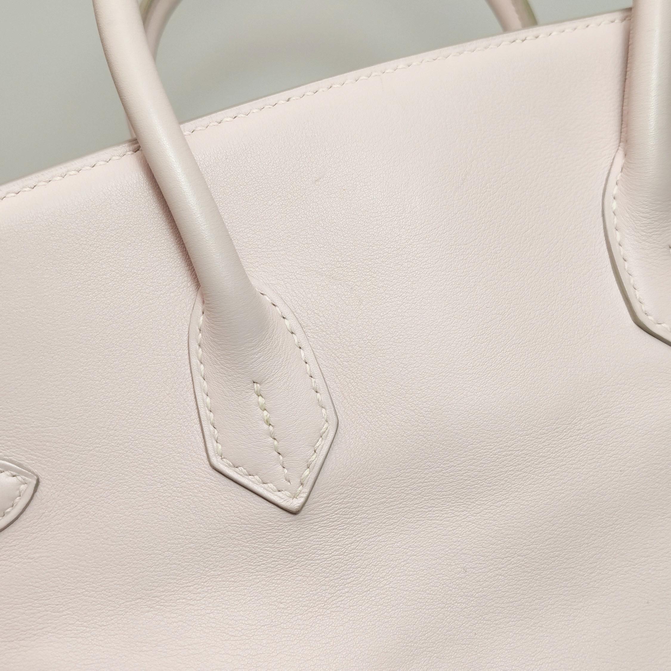 Hermès Birkin 35 Swift Leather P1 Rose Eglantine Palladium Hardware 2008 For Sale 9