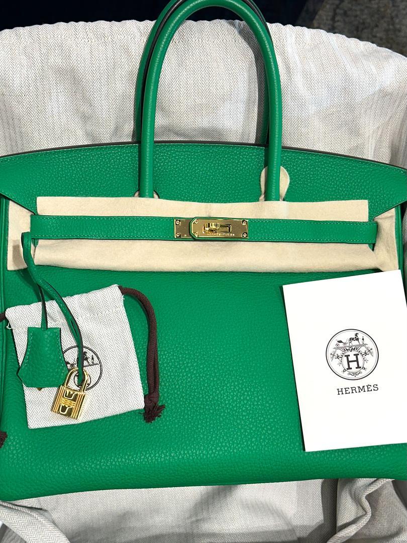 Hermès Birkin 35 Togo Bambou GHW For Sale 2