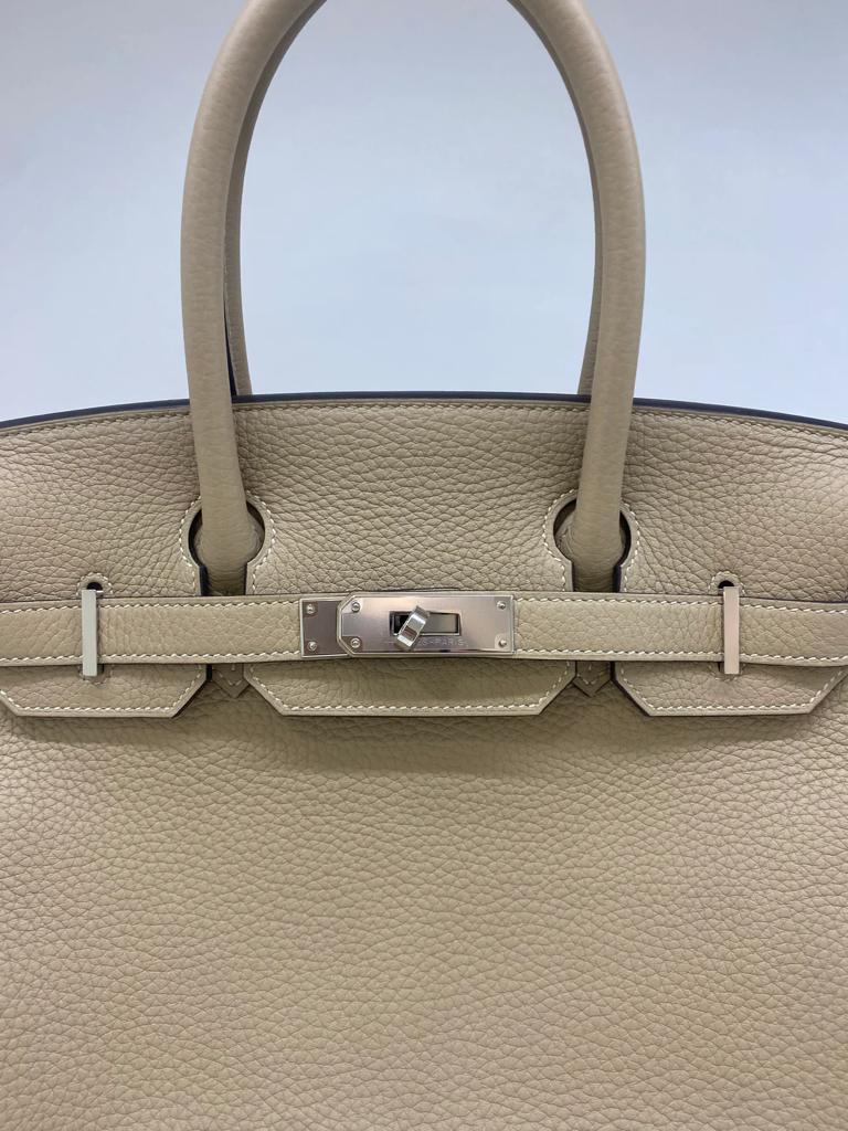 Women's or Men's Hermes Birkin 35 Togo - Etoupe PHW