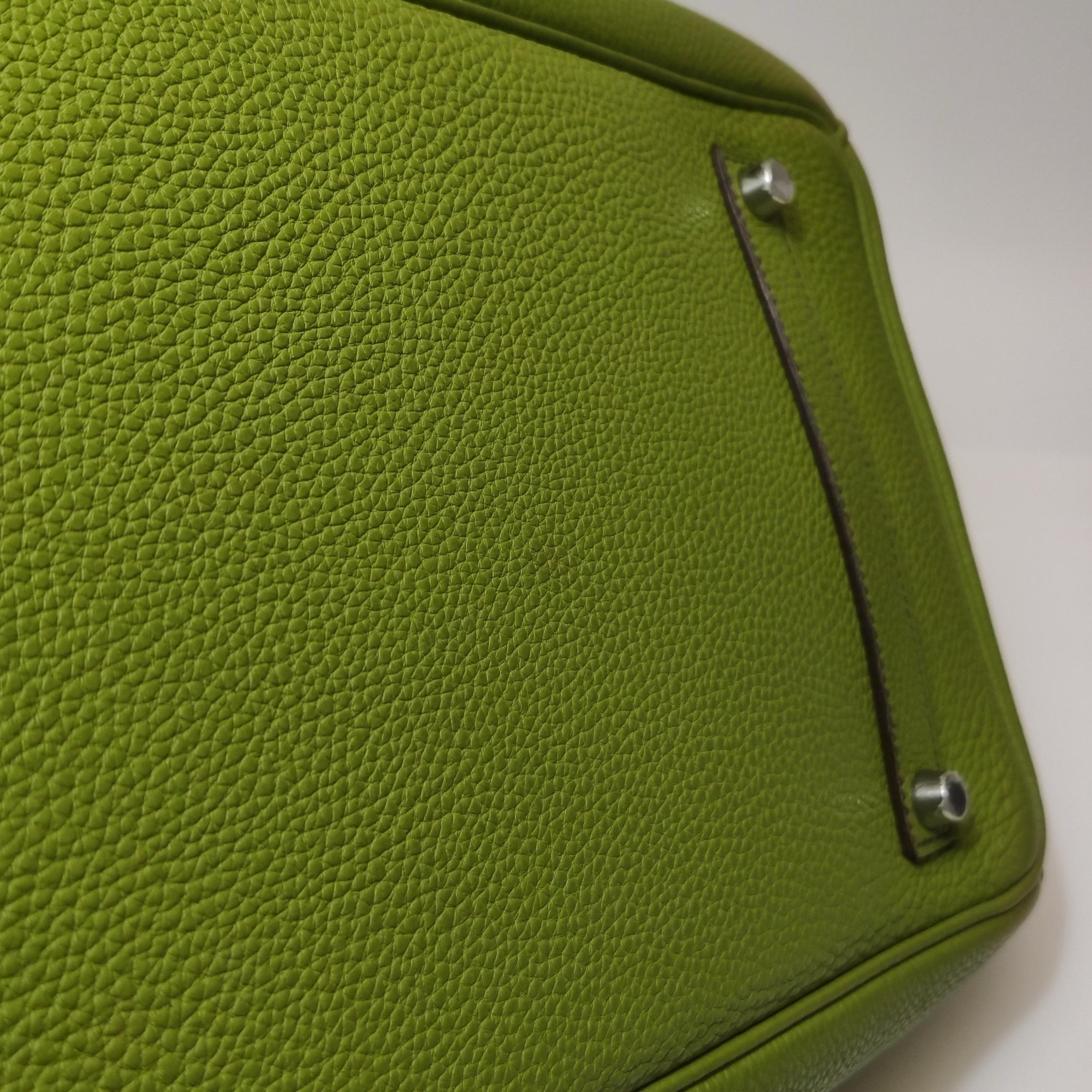 Hermès Birkin 35 Togo Green Vert Anis 37 Palladium Hardware 2008 9