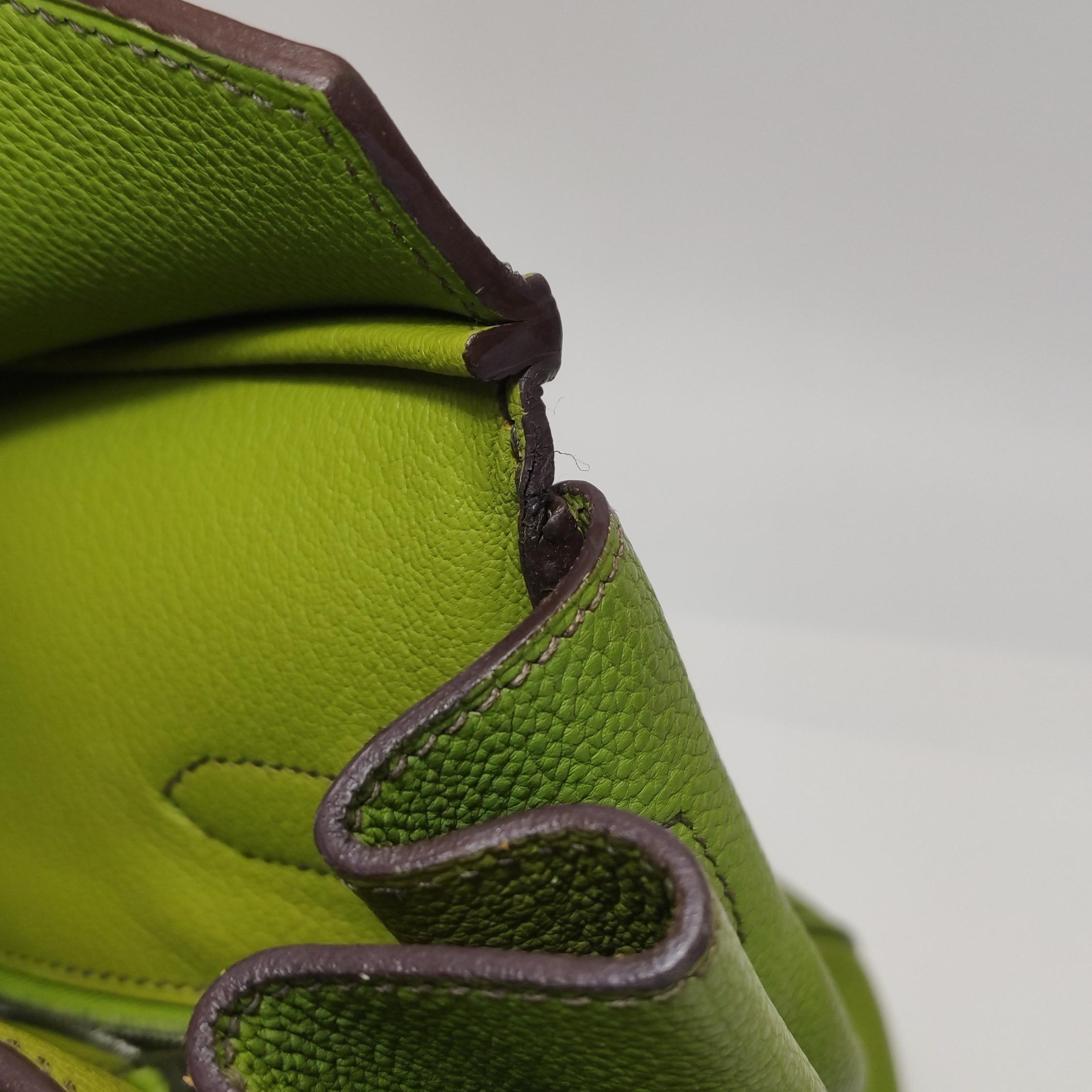 Hermès Birkin 35 Togo Green Vert Anis 37 Palladium Hardware 2008 12