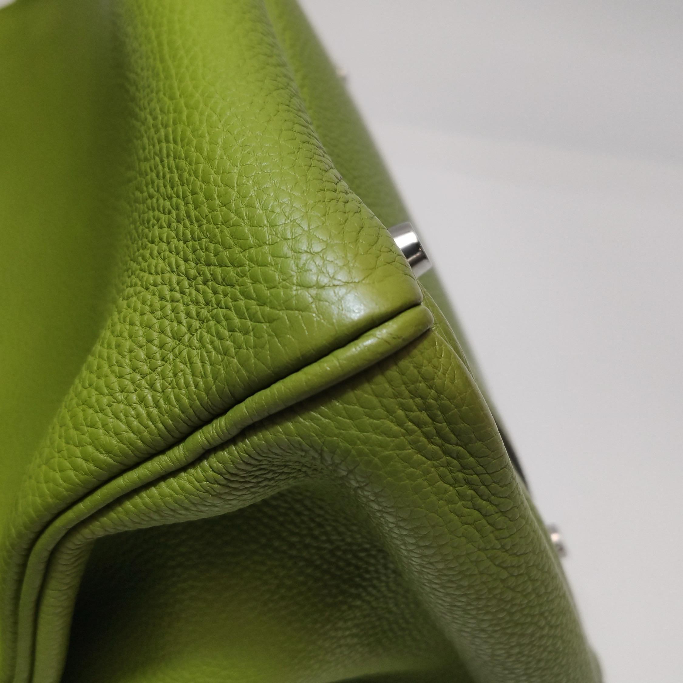 Hermès Birkin 35 Togo Green Vert Anis 37 Palladium Hardware 2008 14