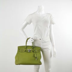 Hermès Birkin 35 Togo Green Vert Anis 37 Palladium Hardware 2008