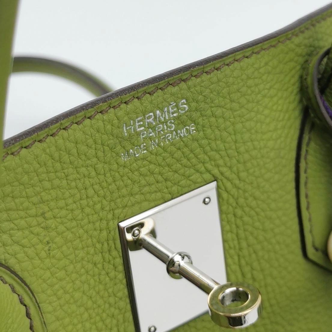 Hermès Birkin 35 Togo Green Vert Anis 37 Palladium Hardware 2008 2