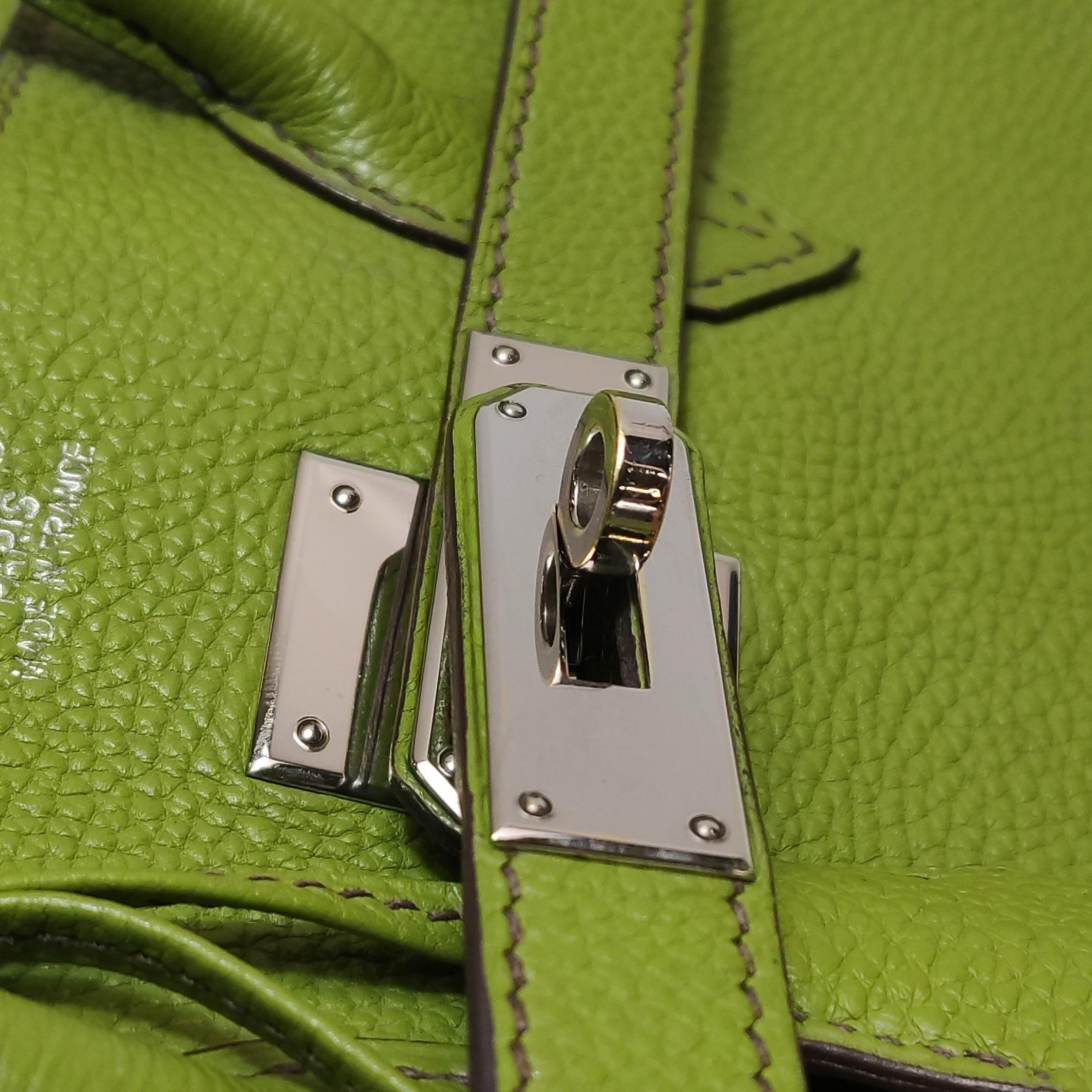 Hermès Birkin 35 Togo Green Vert Anis 37 Palladium Hardware 2008 3