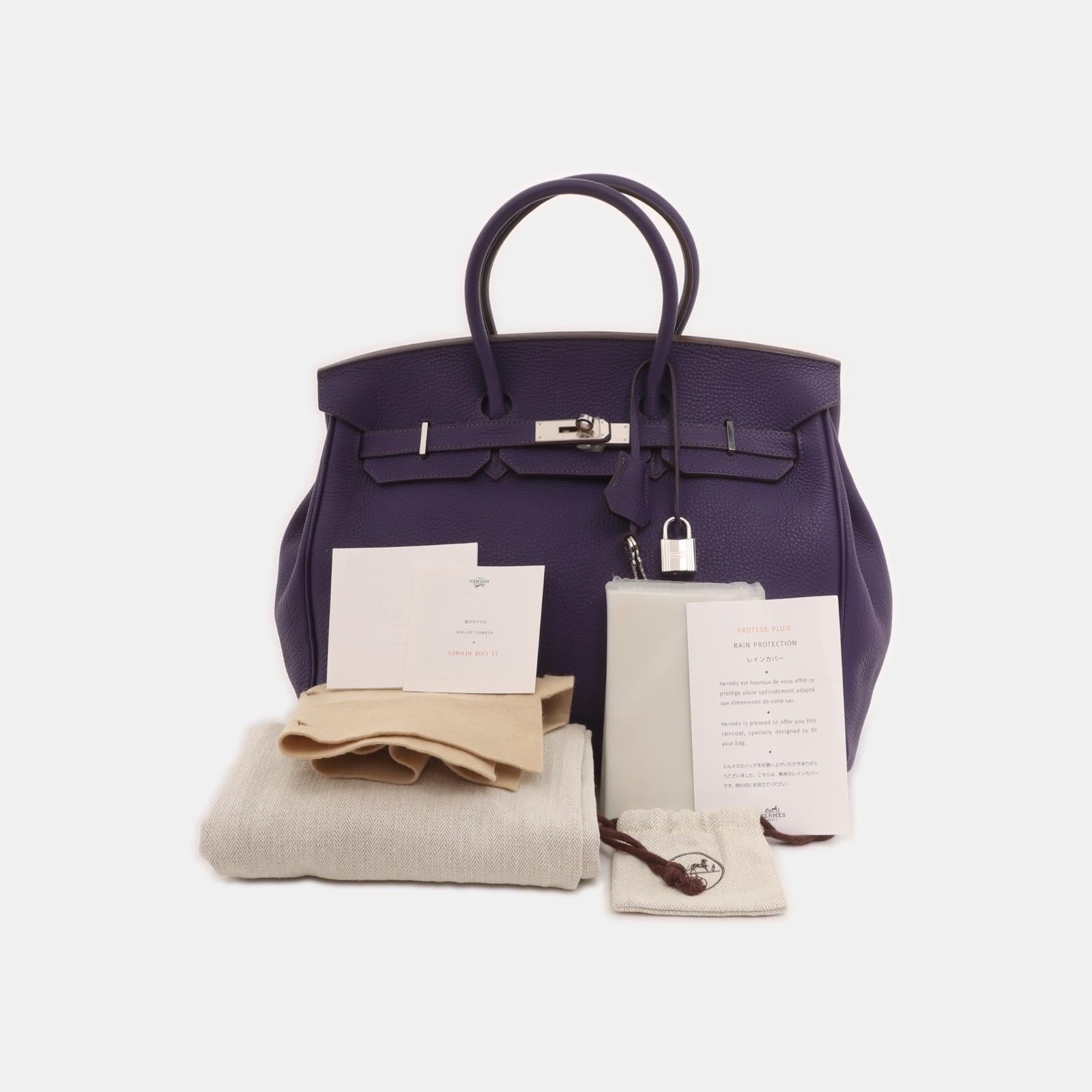 Hermes Birkin 35 Togo Iris Violet Purple Palladium Hardware 4