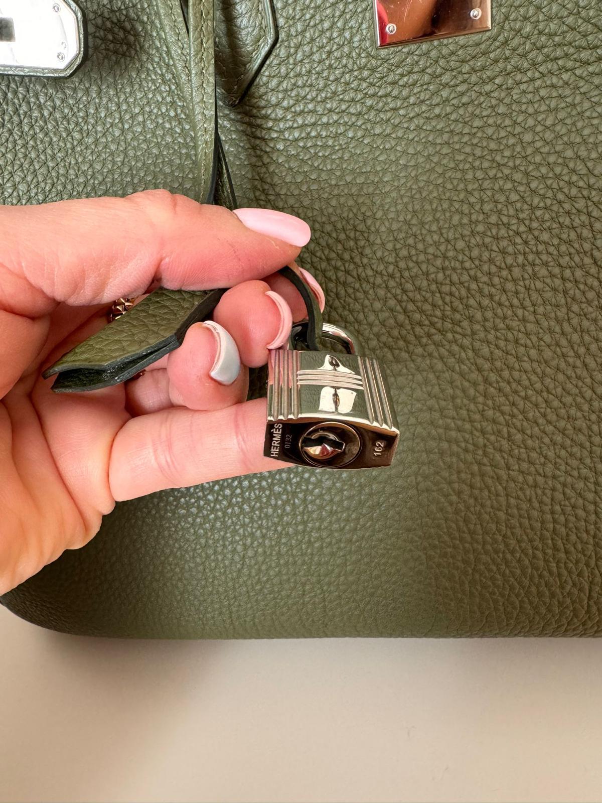 Hermes Birkin 35 Togo Leather Canopee color , PHW, copy of the receipt 1