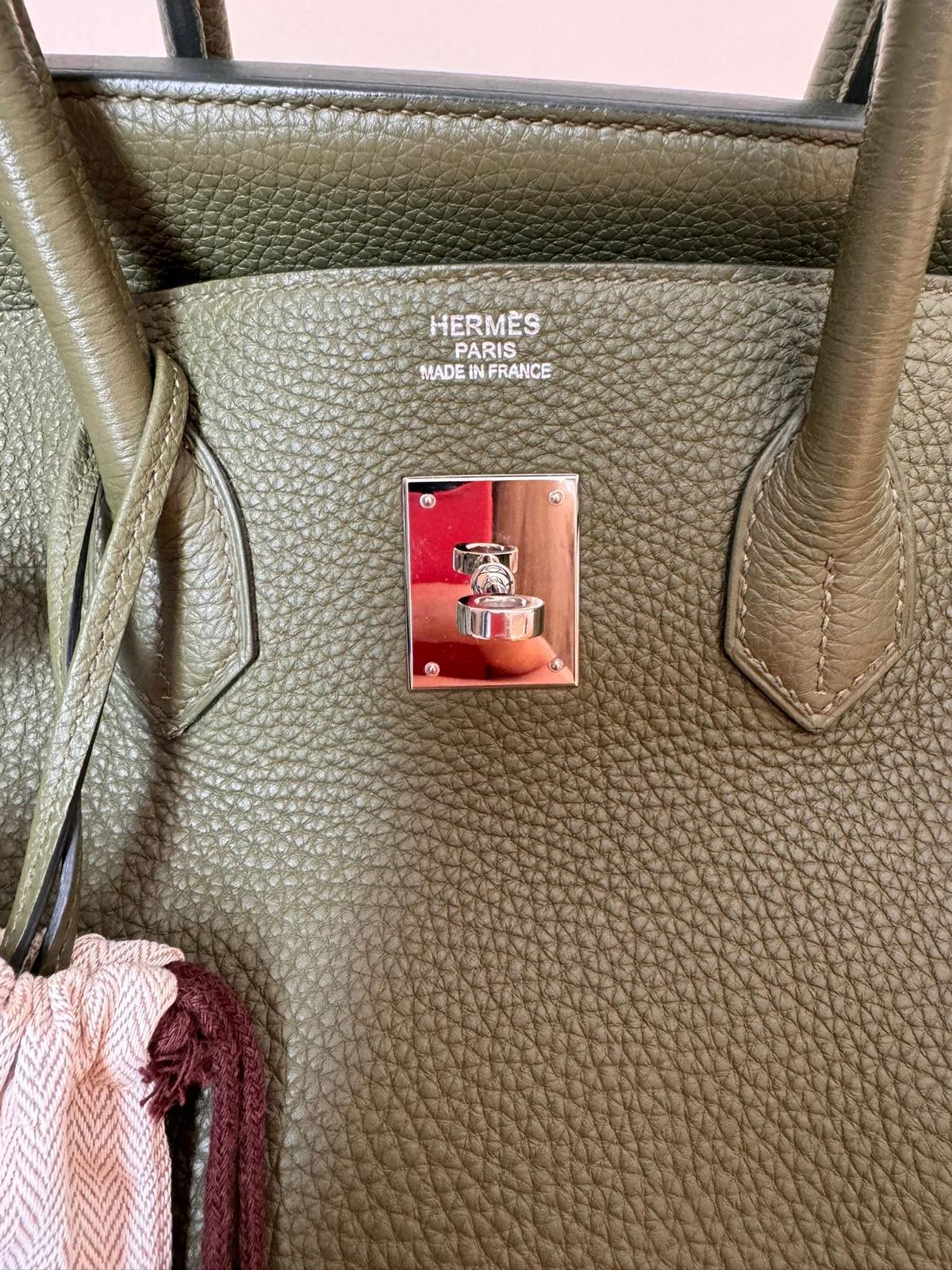 Hermes Birkin 35 Togo Leather Canopee color , PHW, copy of the receipt 4