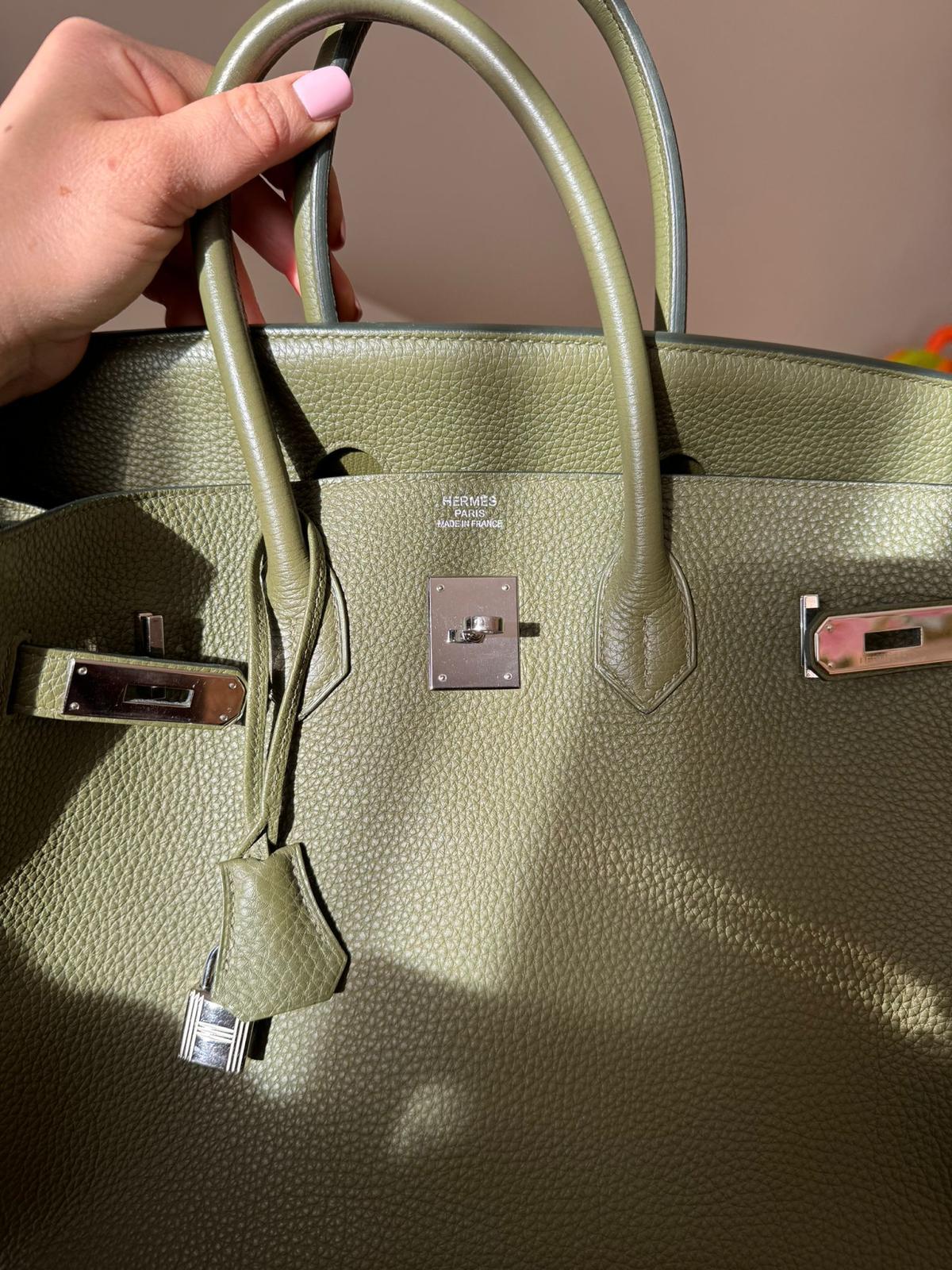 Hermes Birkin 35 Togo Leather Canopee color , PHW, copy of the receipt 5