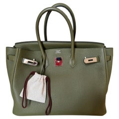 Hermes Birkin 35 Togo Leather Canopee color , PHW, copy of the receipt