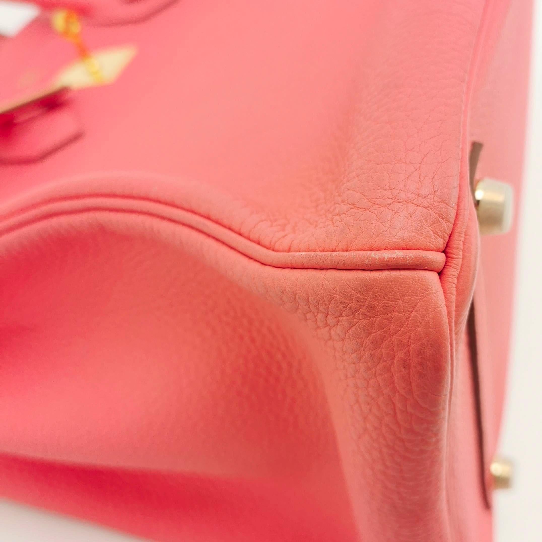 Hermes Birkin 35 Togo U5 Rose Lipstick Pink Gold Hardware 2013 For Sale 6