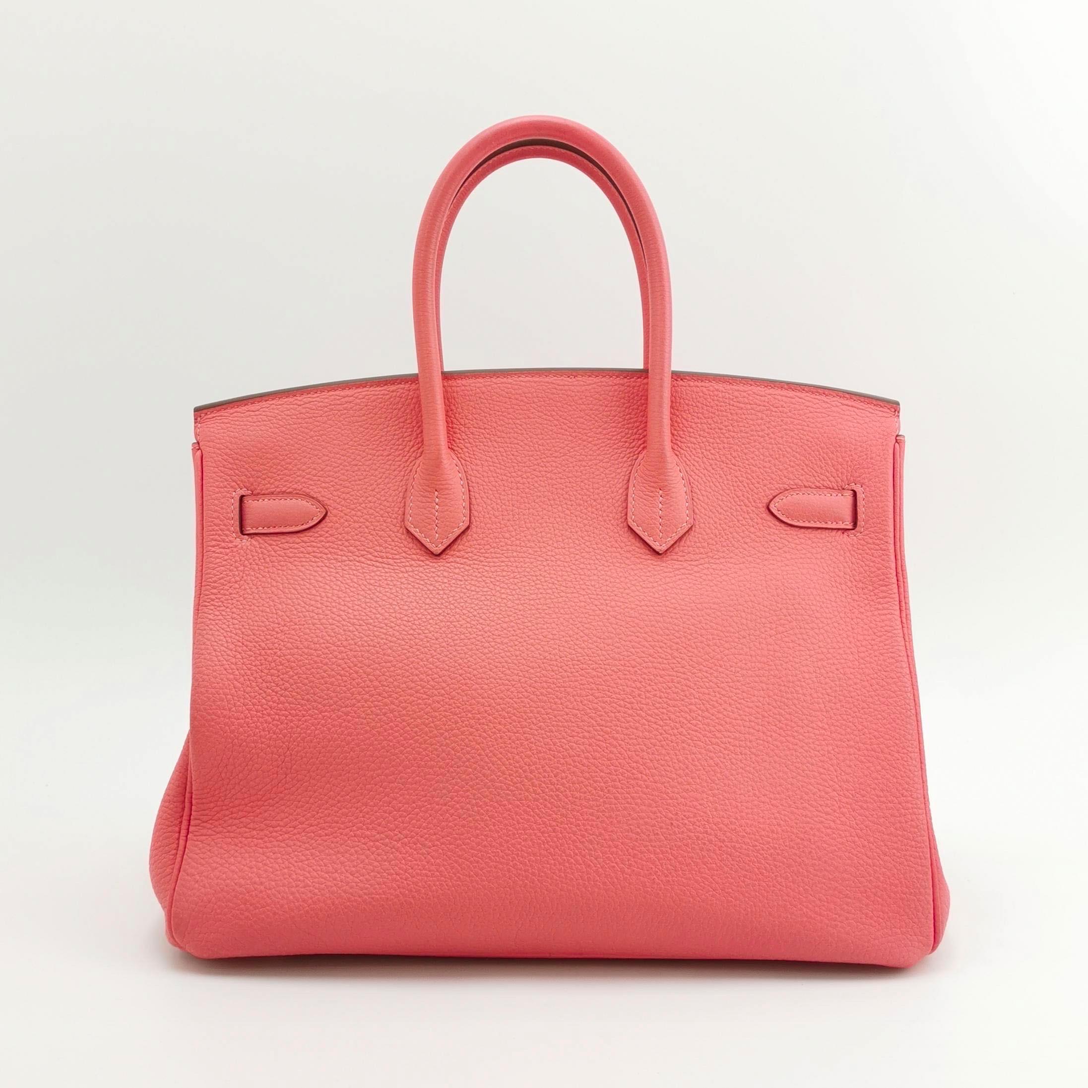 Hermes Birkin 35 Togo U5 Rose Lipstick Pink Gold Hardware 2013 For Sale 1