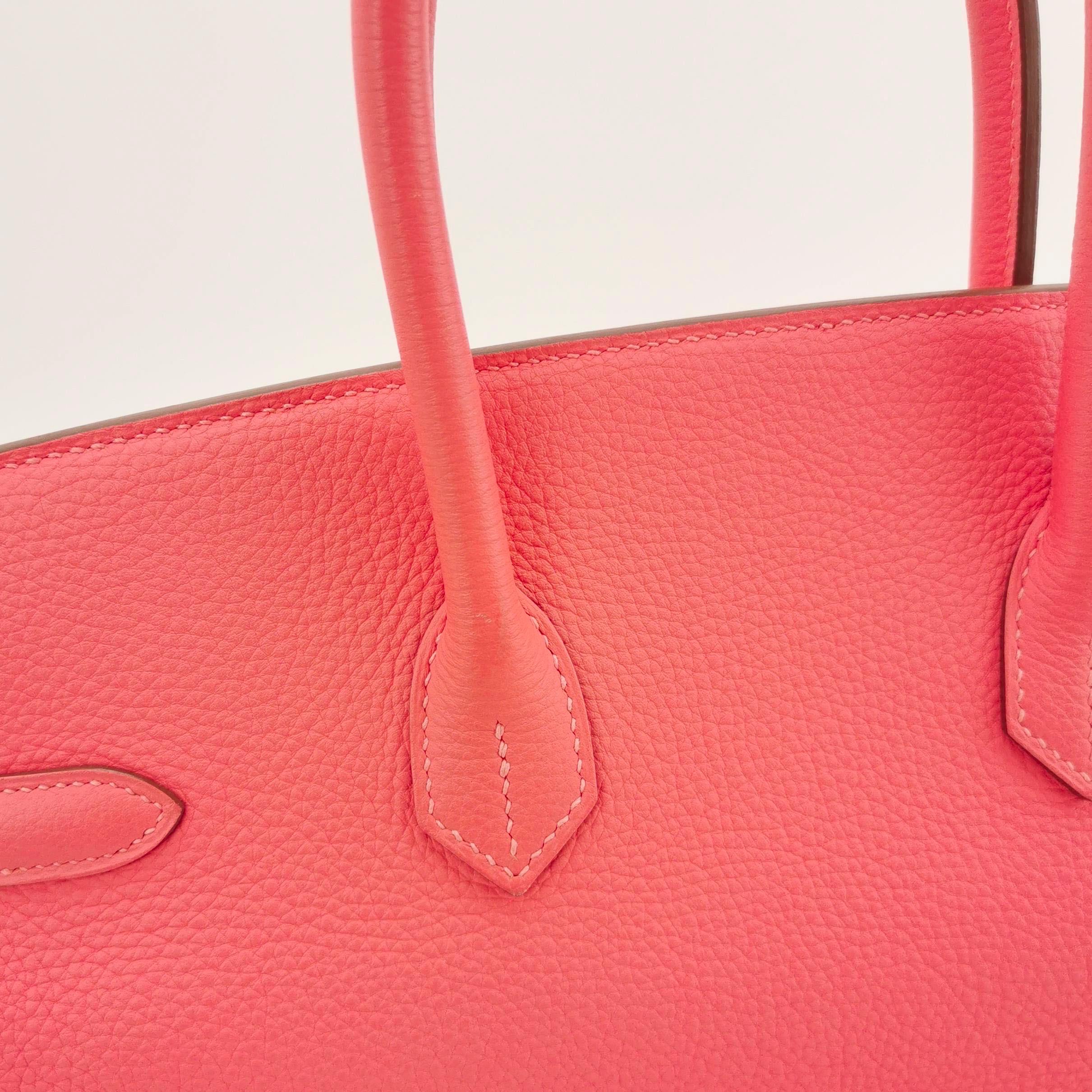 Hermes Birkin 35 Togo U5 Rose Lipstick Pink Gold Hardware 2013 For Sale 5