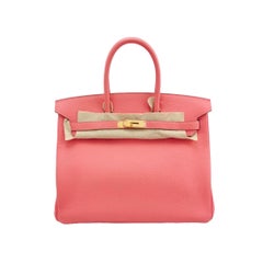 Hermes Birkin 35 Togo U5 Rose Lipstick Pink Gold Hardware 2013