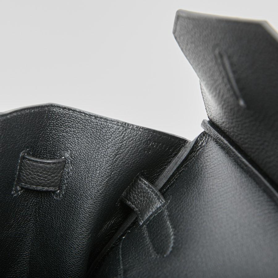 HERMES Birkin 35 Top Handle Bag in Black Togo Leather 4