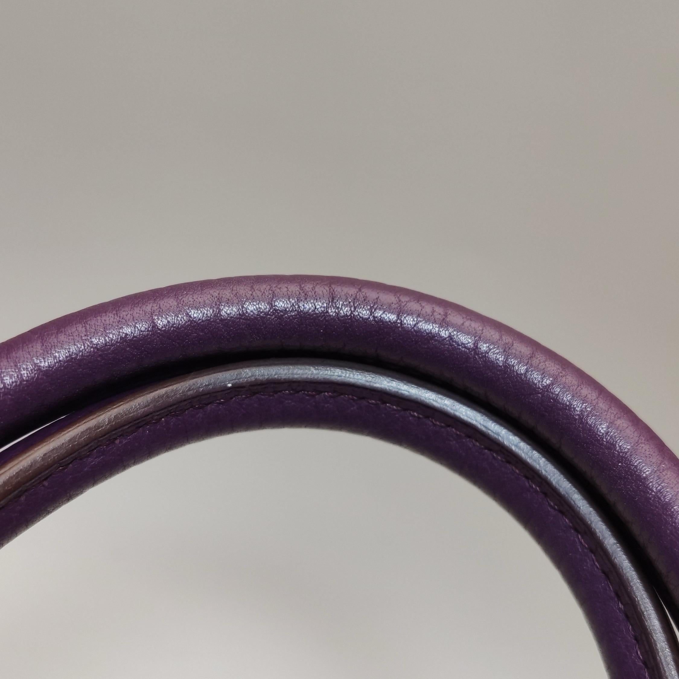 Hermès Birkin 35 Torillon Clemence Piel N5 Cassis Violeta Palladium Herraje 2 7