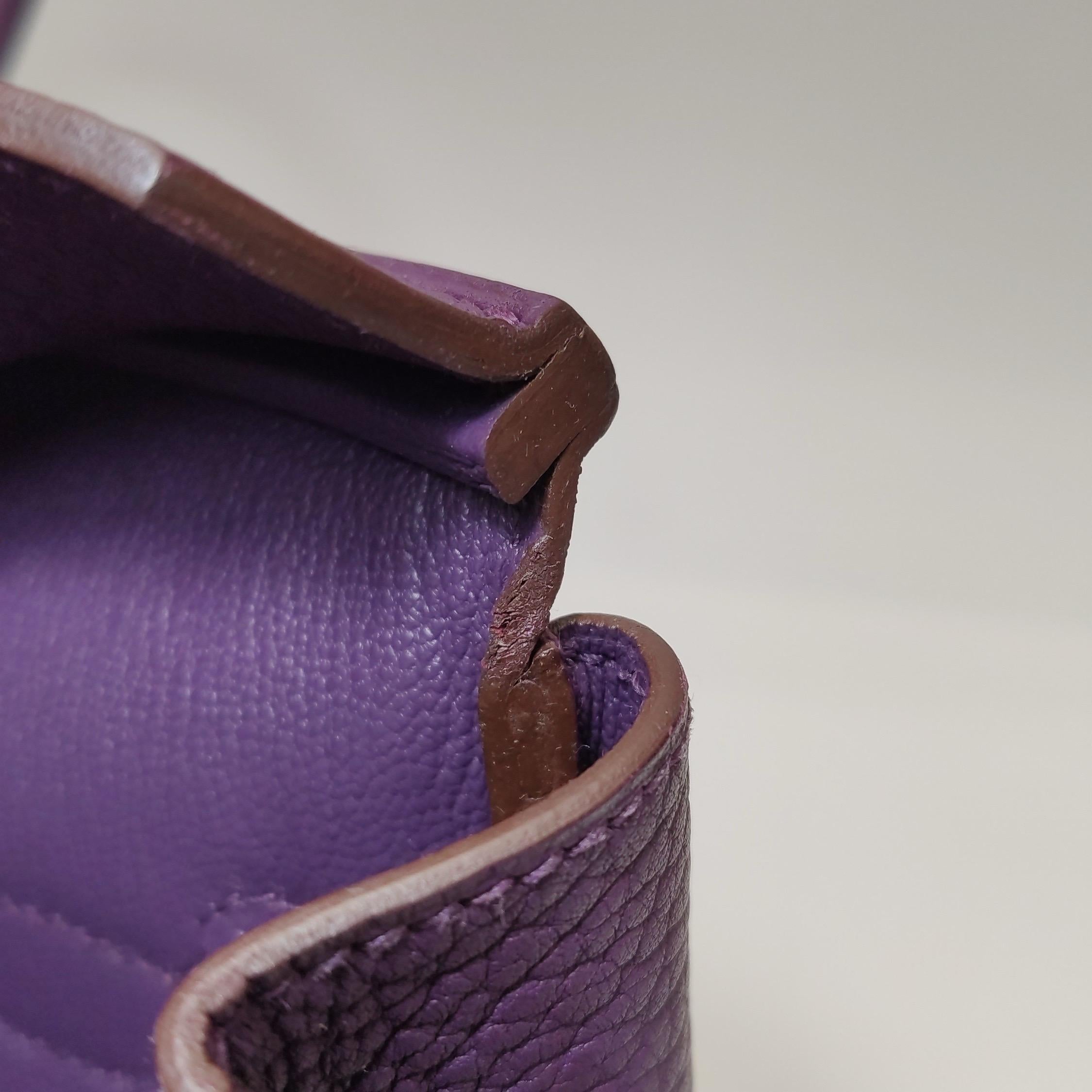 Hermès Birkin 35 Torillon Clemence Piel N5 Cassis Violeta Palladium Herraje 2 8