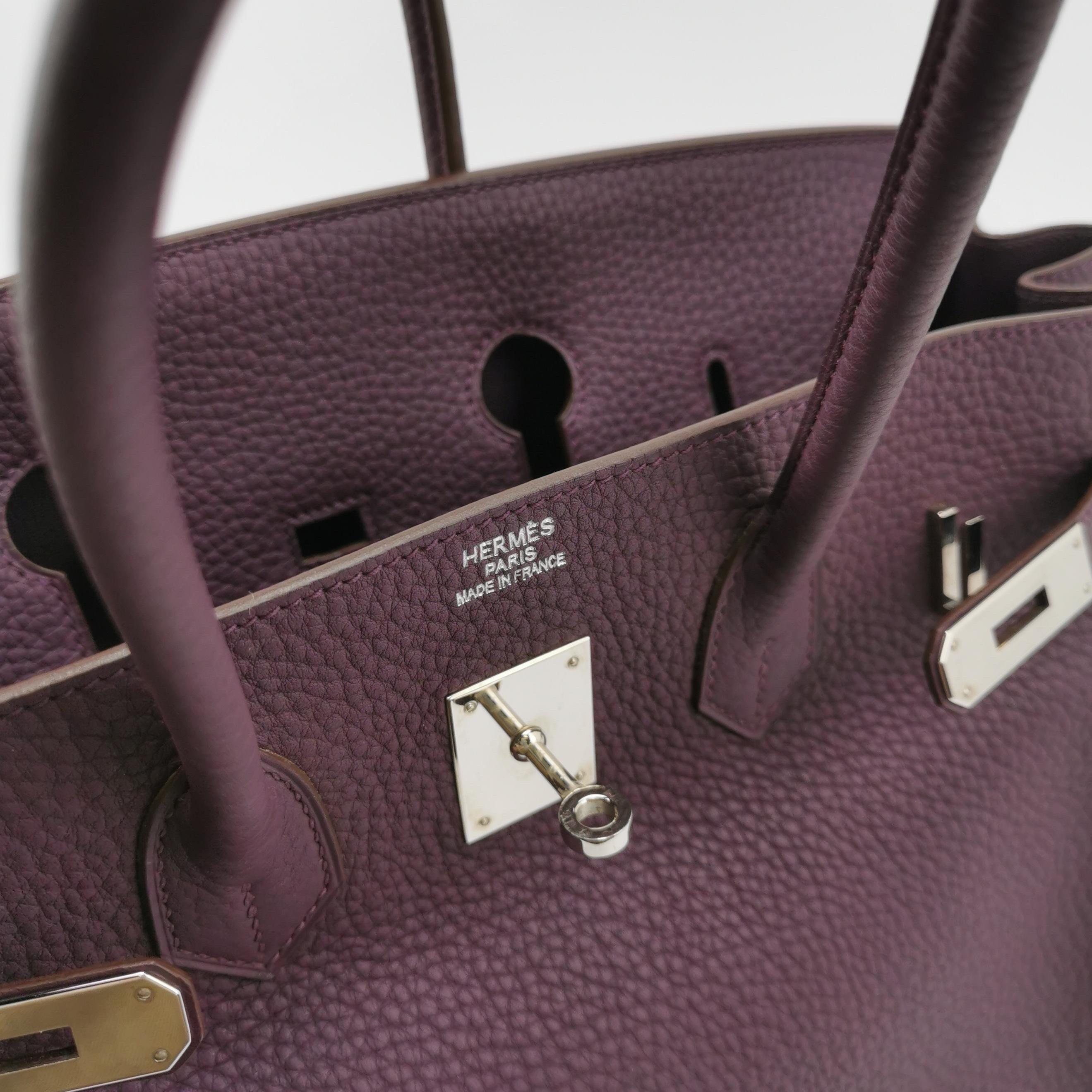 Hermès Birkin 35 Torillon Clemence Piel N5 Cassis Violeta Palladium Herraje 2 1