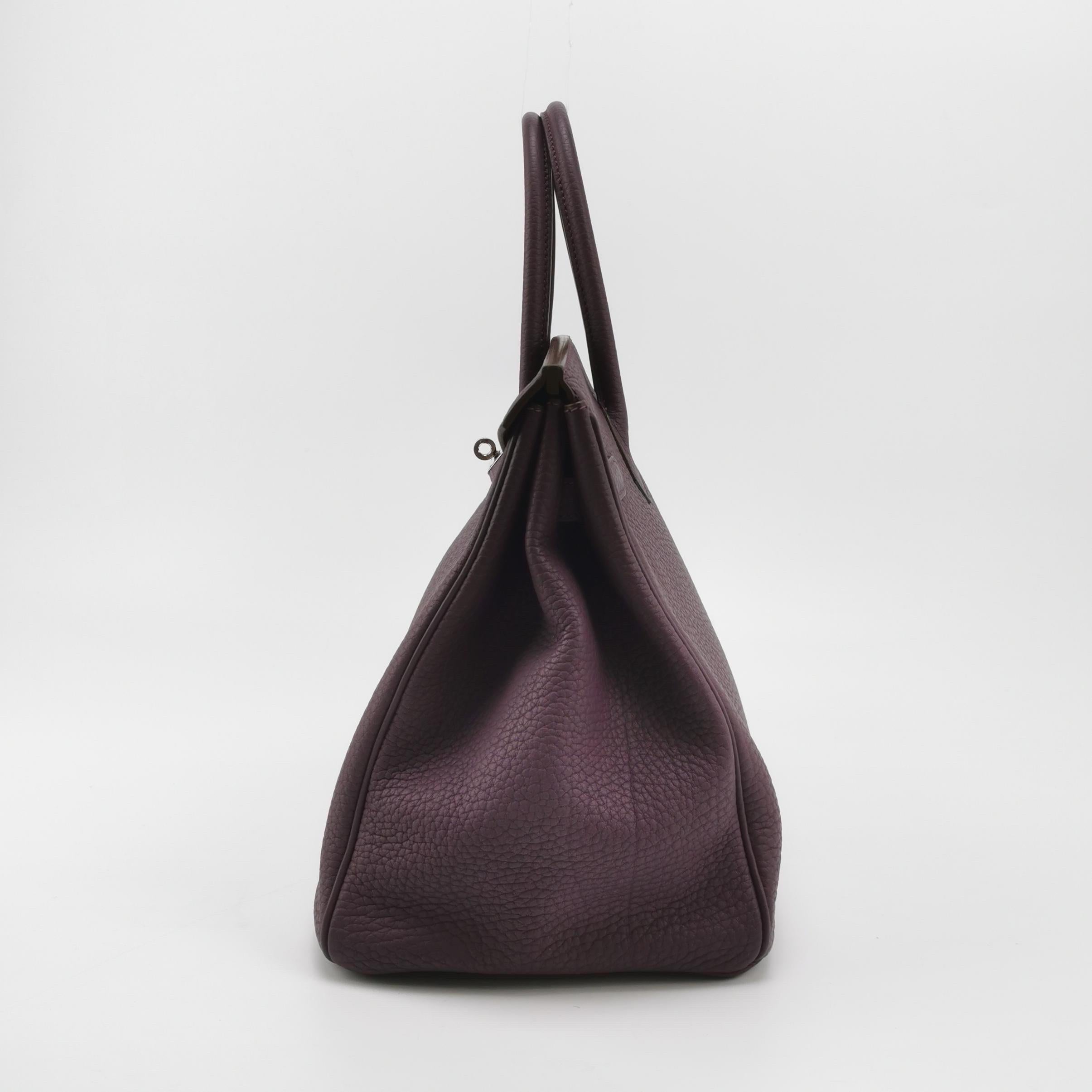 Hermès Birkin 35 Torillon Clemence Piel N5 Cassis Violeta Palladium Herraje 2 2