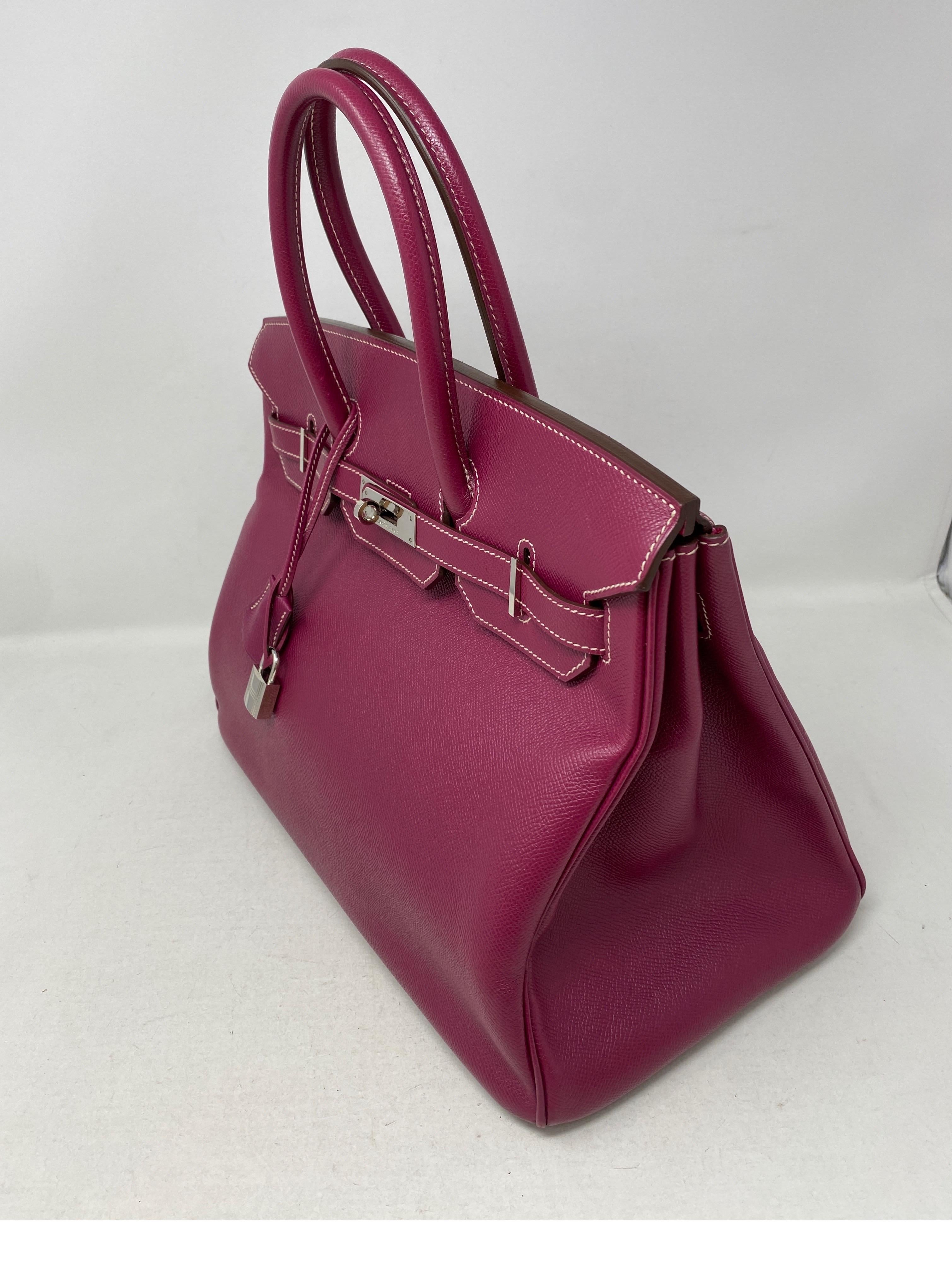 Hermes Birkin 35 Tosca/ Rose Tyrien Candy Collection Bag In Excellent Condition In Athens, GA