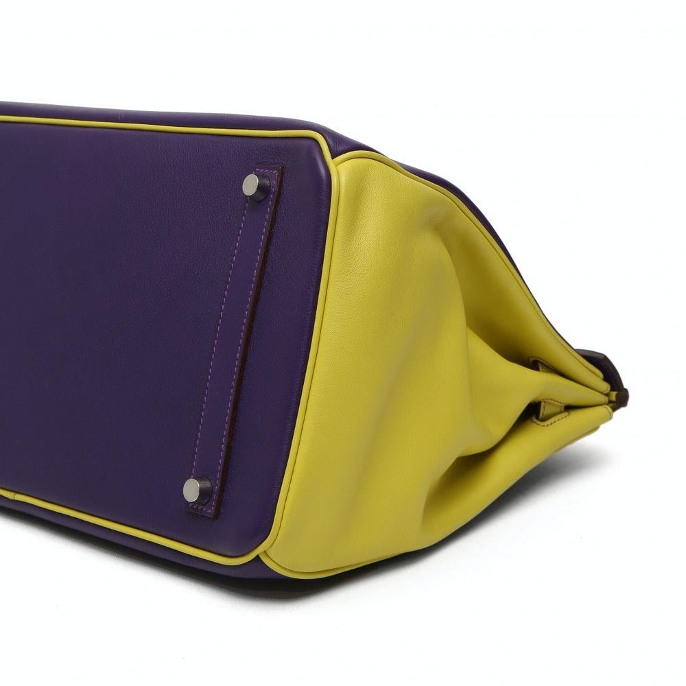 Hermès Birkin 35 ultra violet yellow lime 3