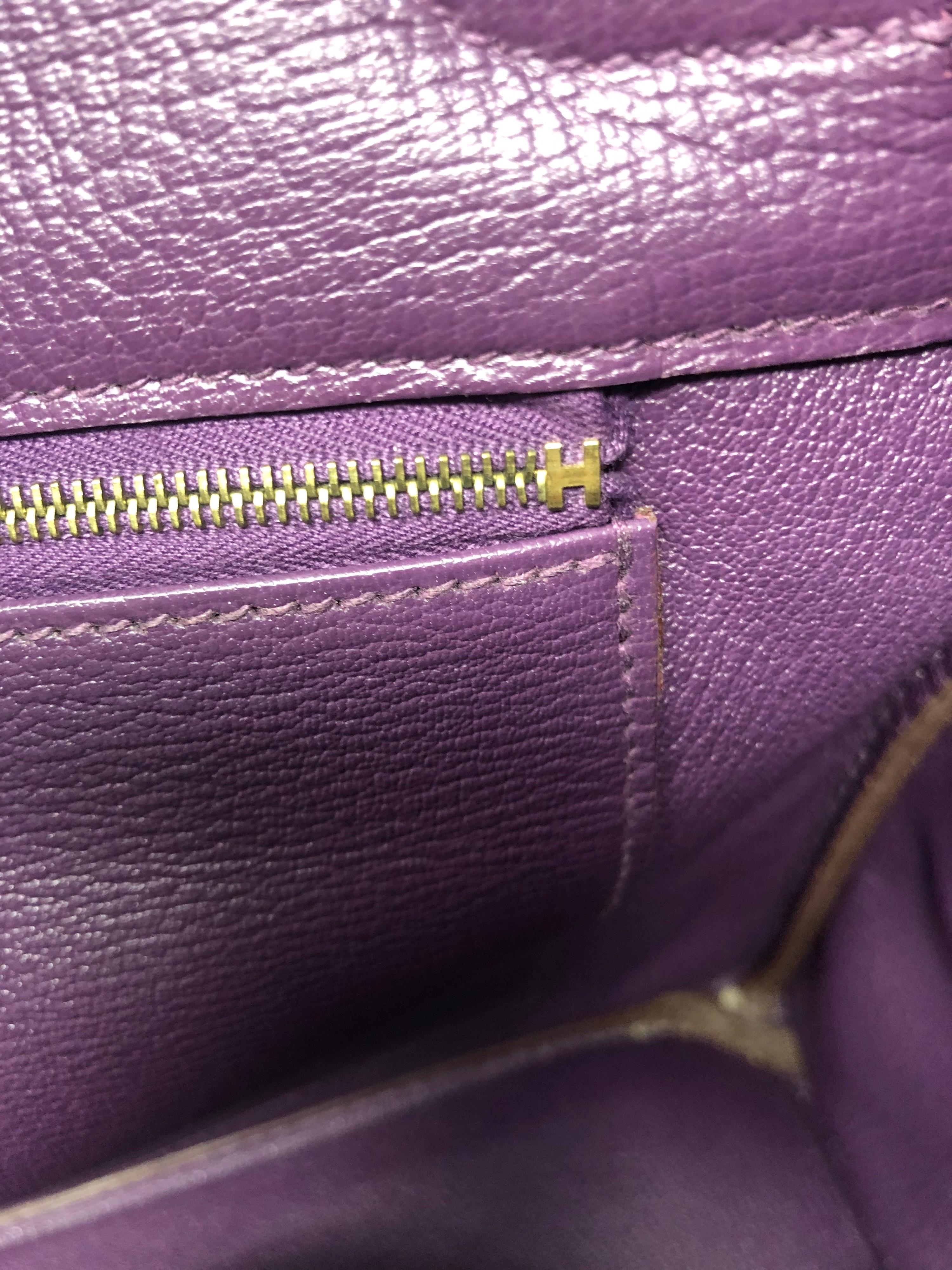 Hermès Birkin 35 Cassis Clemence Leather Bag 4