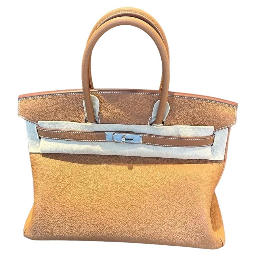 Hermes Birkin 35, Veau Togo, Gold, Palladium Hardware For Sale at 1stDibs