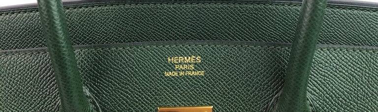 Hermes Birkin 35 Vert Anglais Green Gold Hardware at 1stDibs