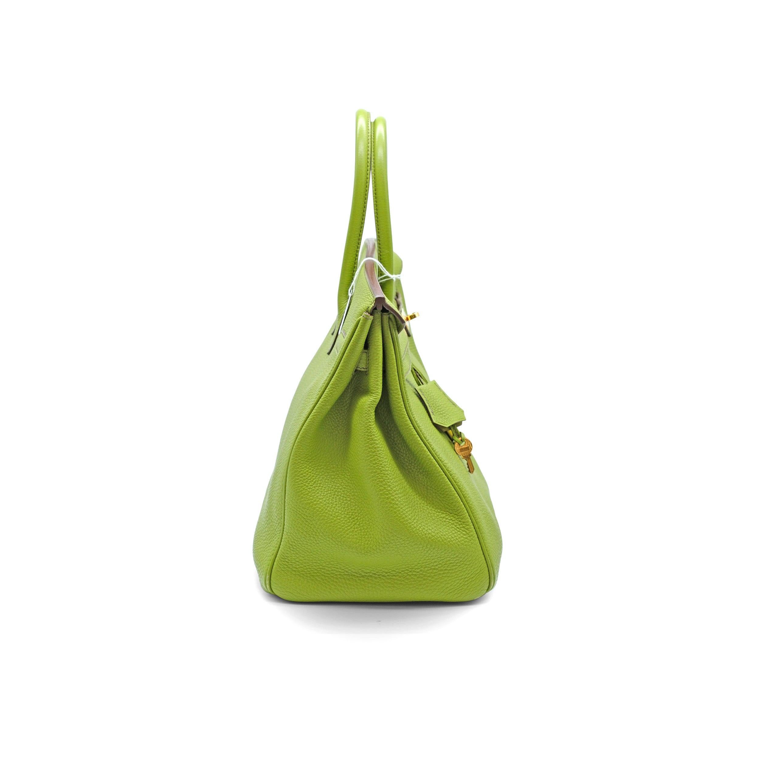 Green Hermès Birkin 35 Vert Anis Togo Leather Bag - '10s For Sale