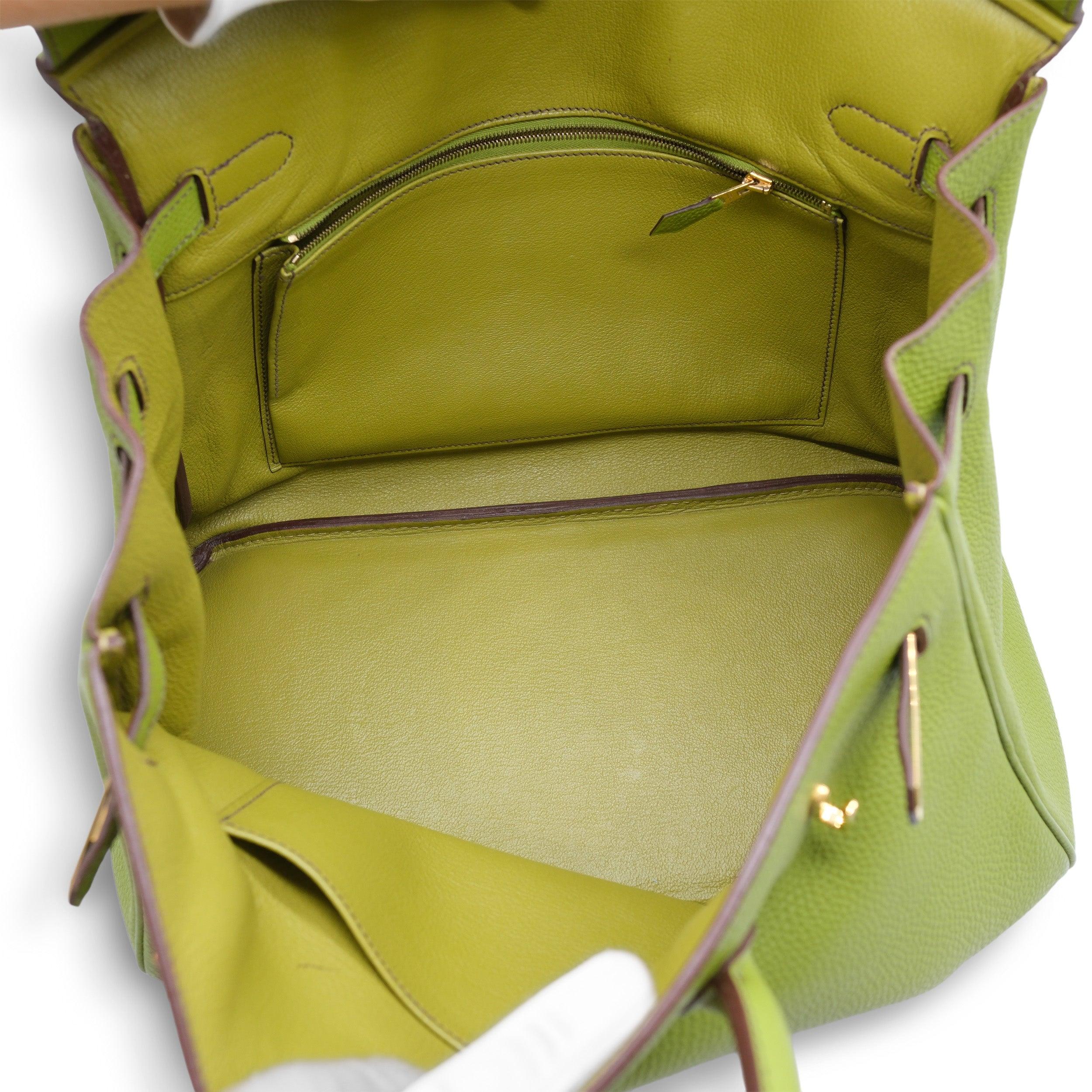 Hermès Birkin 35 Vert Anis Togo Leather Bag - '10s In Good Condition For Sale In Milano, IT