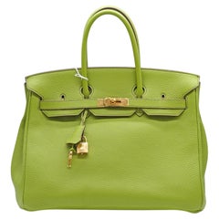 Hermès Birkin 35 Vert Anis Togo Leather Bag - '10s