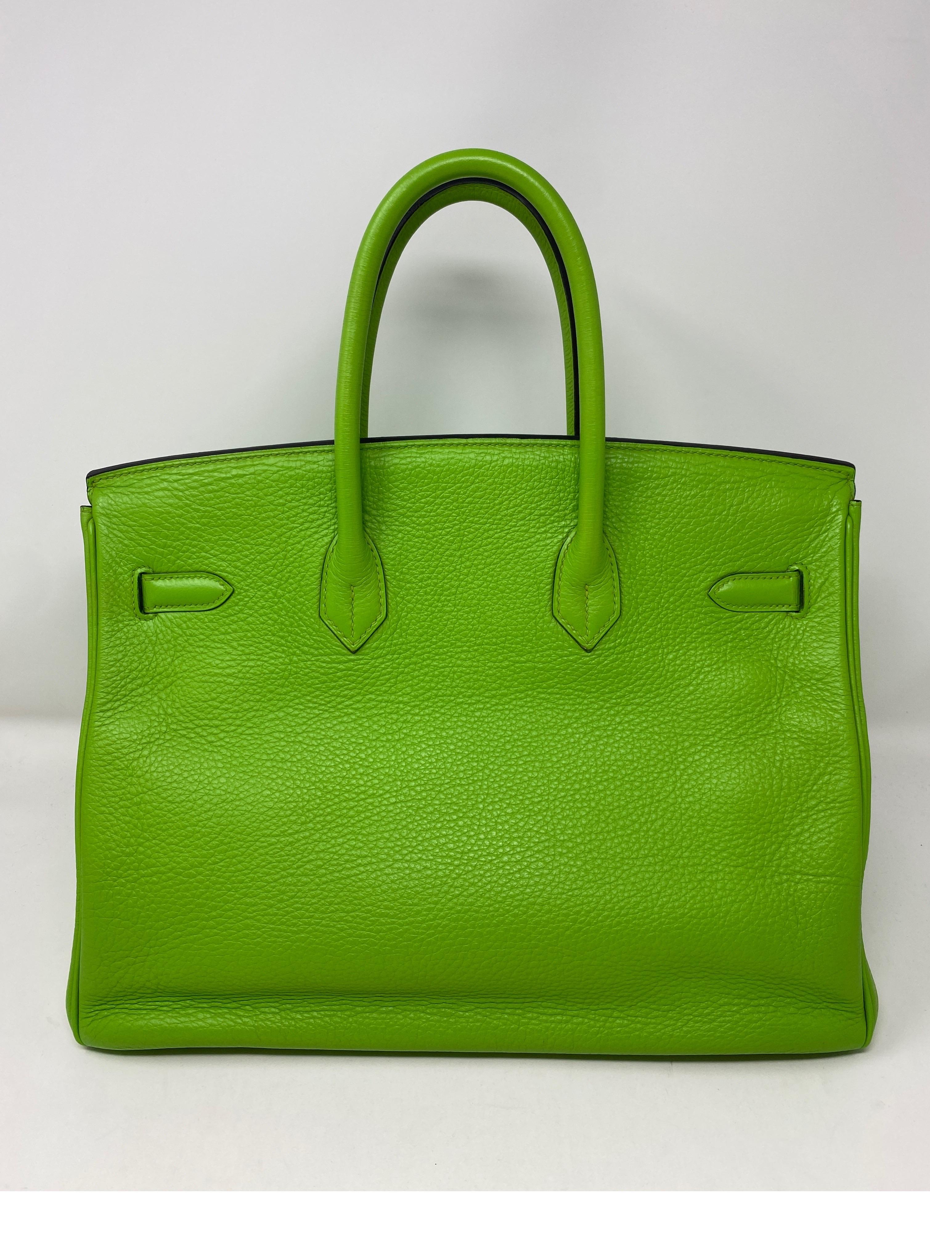 Green Hermes Birkin 35 Vert Cru Bag 